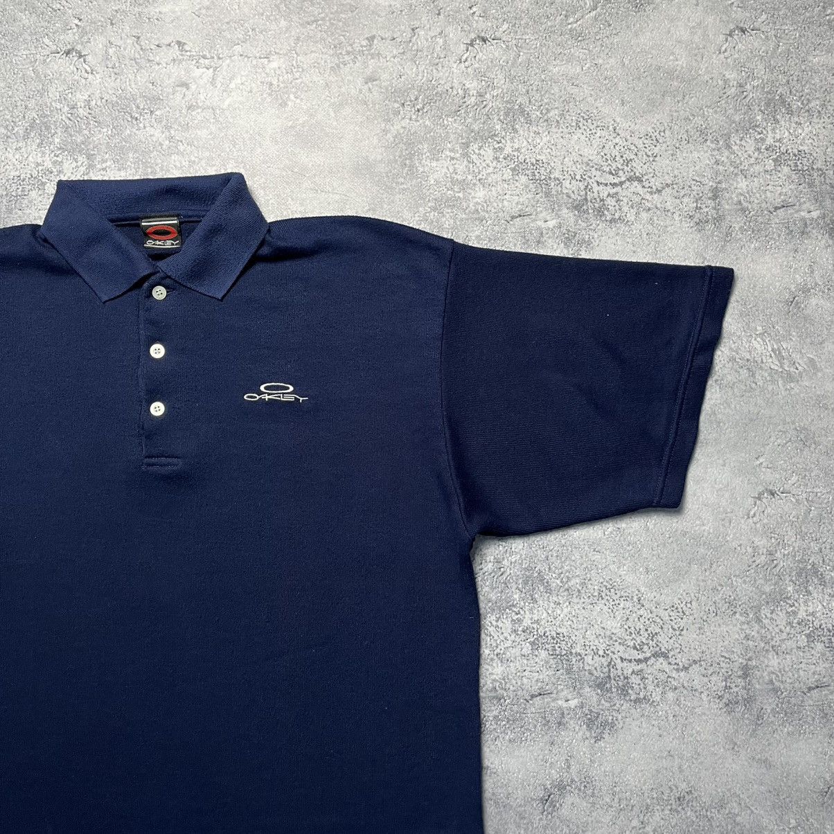 Oakley × Vintage Vintage Oakley Small Logo Polo Tee Streetwear Y2K Size US XL / EU 56 / 4 - 9 Thumbnail