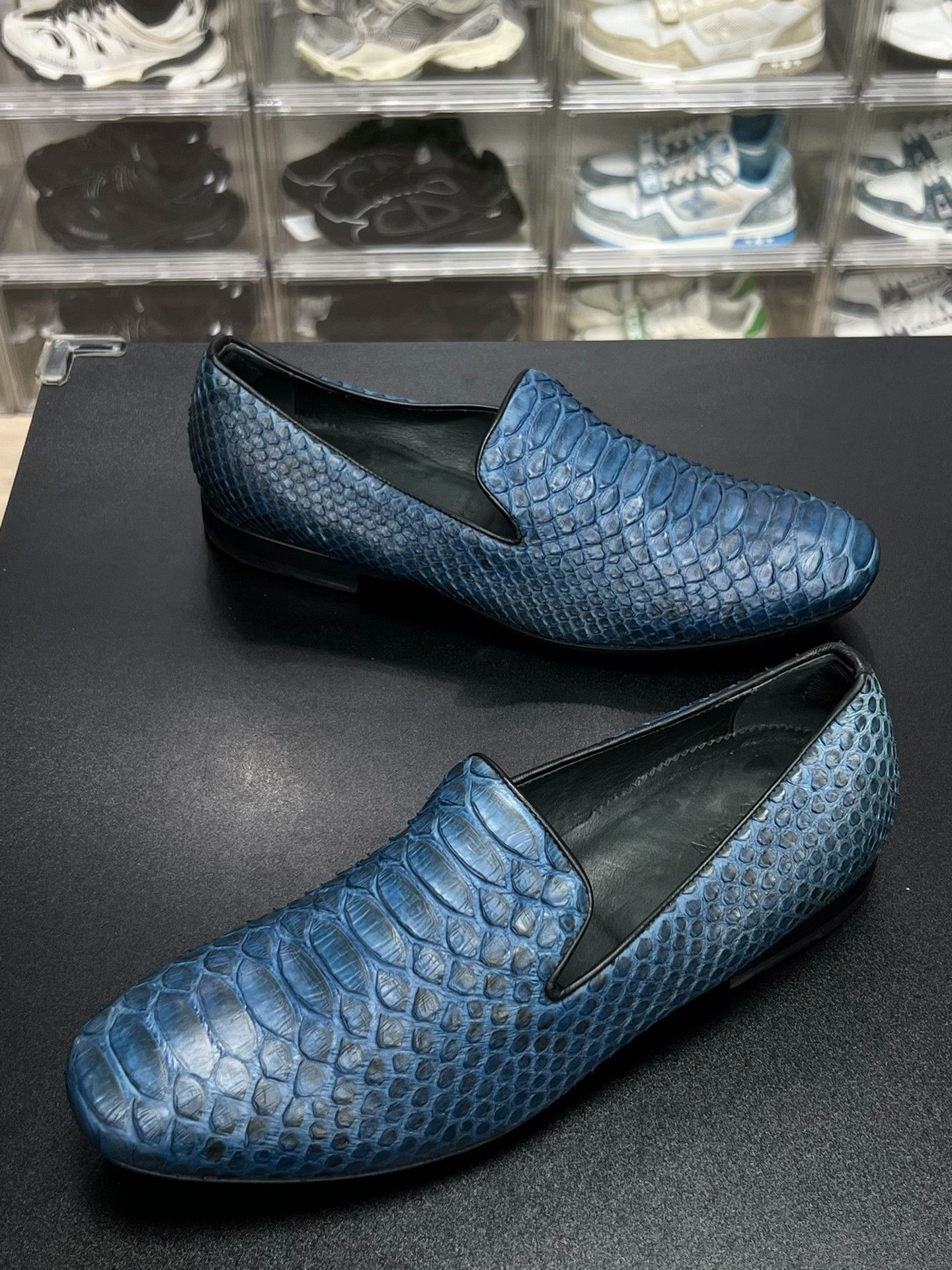 Alexander McQueen Alexander McQueen Blue Slip Ons 8 Men Size US 8 / EU 41 - 1 Thumbnail