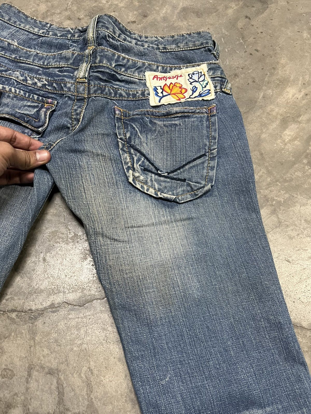 Hysteric Glamour Flare Jeans double waist Antgauge diatressed low rise Size US 30 / EU 46 - 17 Thumbnail