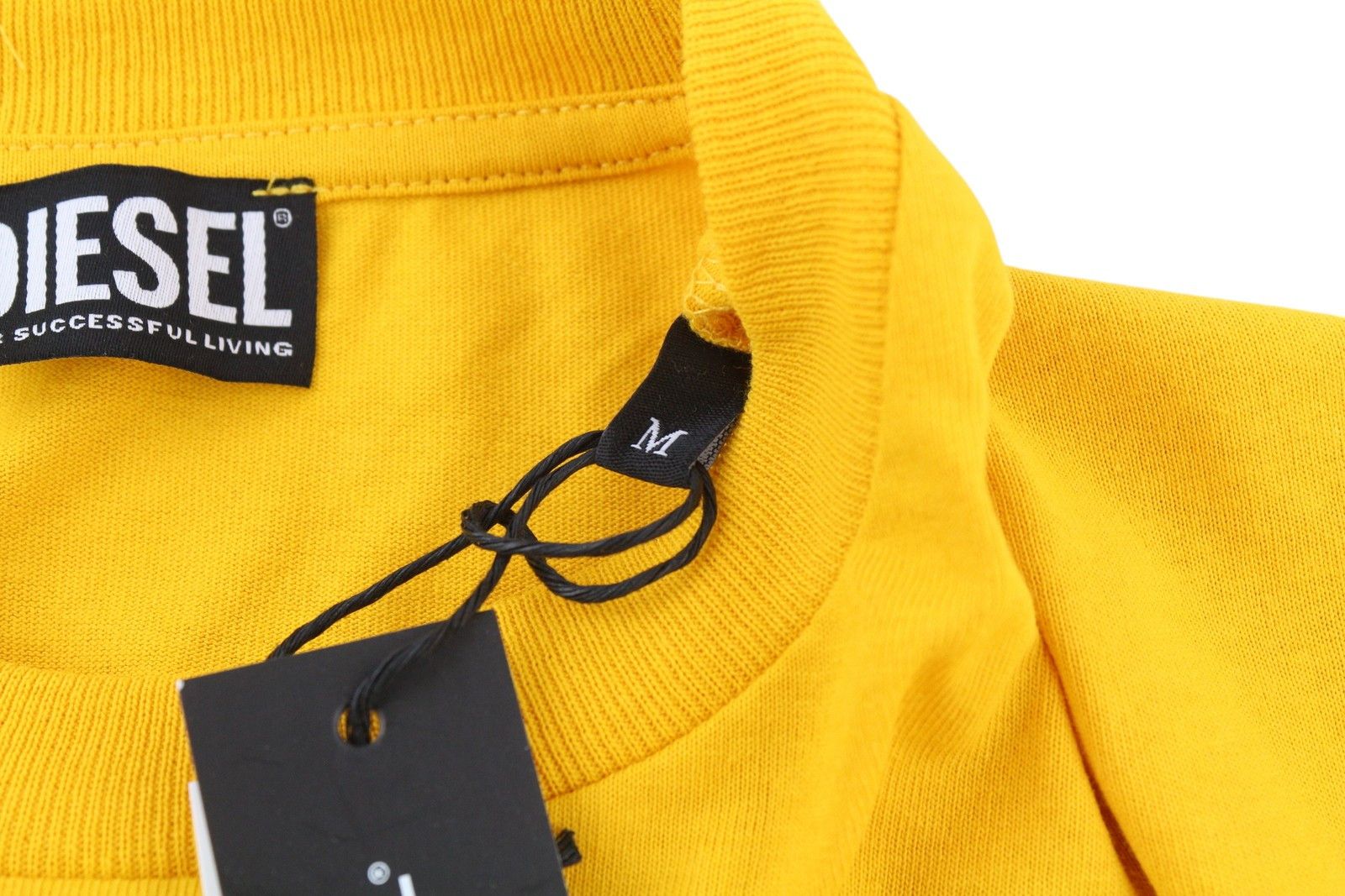 Diesel T-JUST-LS-B51 M Yellow Tricot Logo T-Shirt 41009 Size US M / EU 48-50 / 2 - 6 Thumbnail