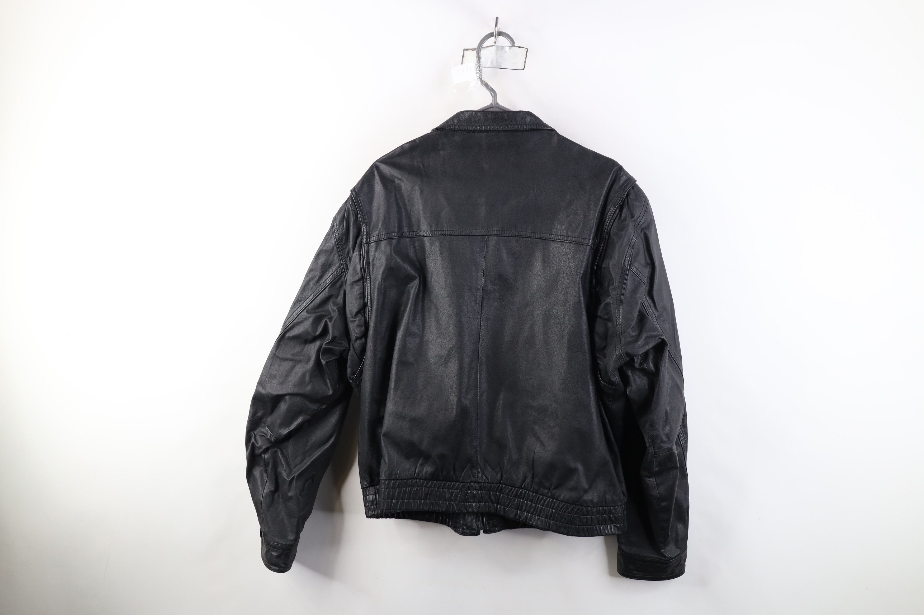 Vintage Vintage 90s Streetwear Full Zip Bomber Jacket Coat Black Size US XXL / EU 58 / 5 - 14 Thumbnail