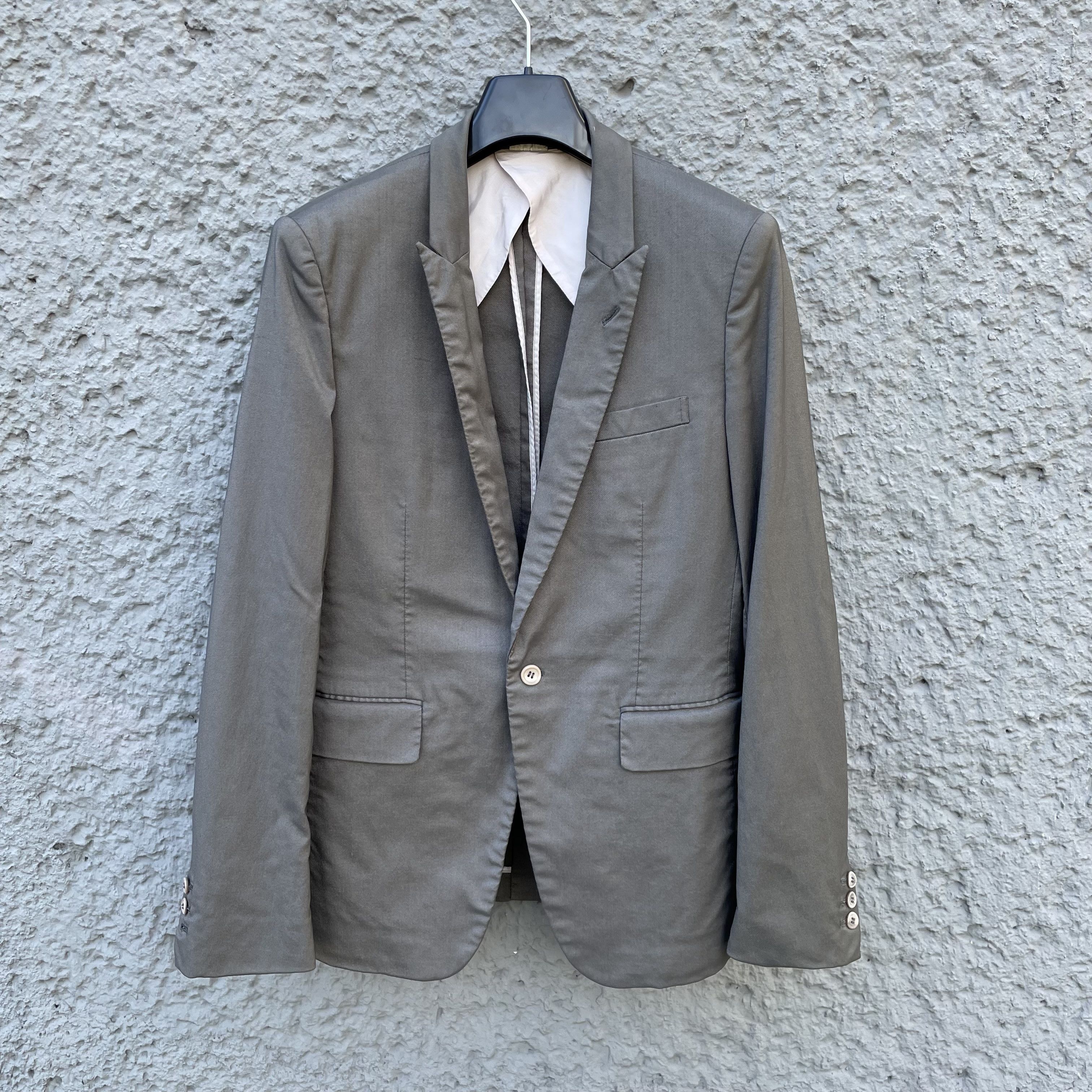 Comme des Garcons × Comme des Garcons Homme Plus CDG Homme Plus Light Grey Blazer Jacket S/S08 Size 50R - 1 Thumbnail