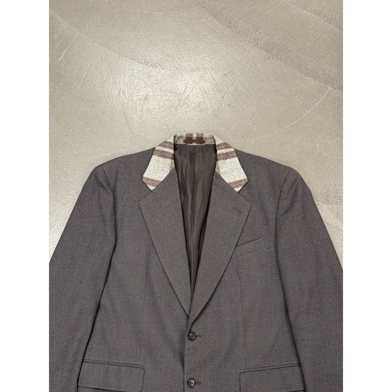 Comme des Garcons 2000s Comme des Garçons tartan collar blazer Size 40R - 4 Thumbnail