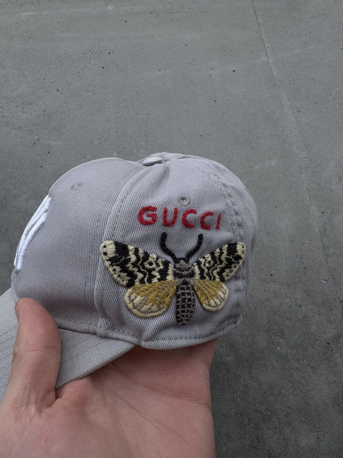 Designer × Gucci Gucci MLB NY cap hat with butterfly Size ONE SIZE - 4 Thumbnail