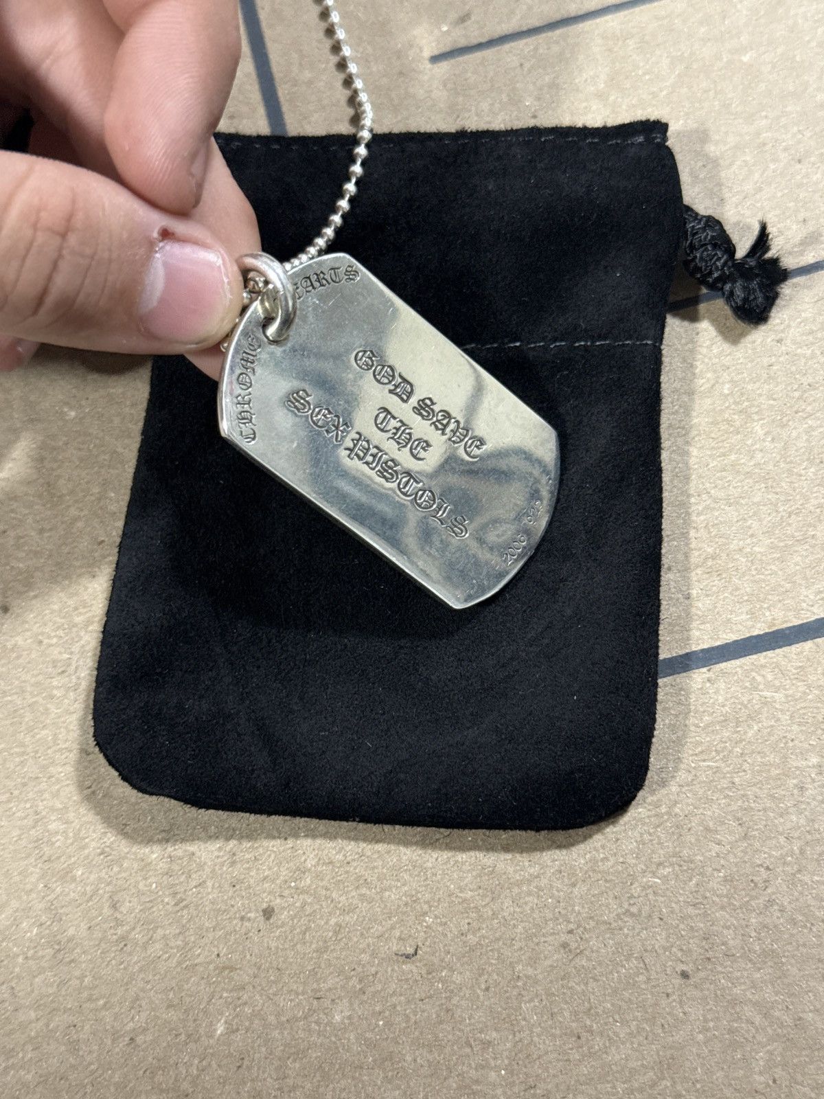 Chrome Hearts Chrome hearts god save the sex pistols dog tag with ball cha Size ONE SIZE - 4 Thumbnail