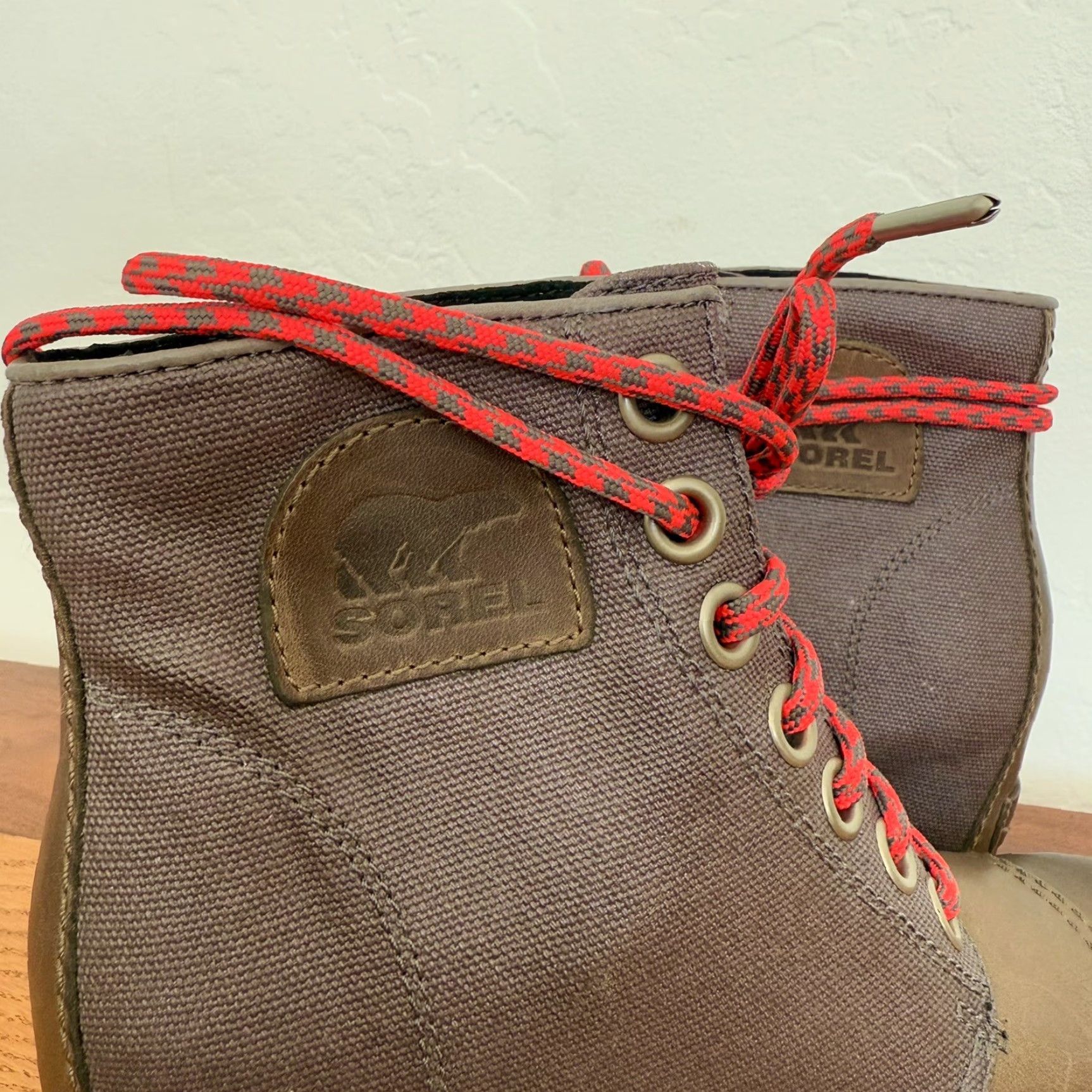SOREL Sorel PDX Leather Hidden Wedge Boot Women's 6 Brown Grey Waterproof Lace Up Size US 6 / IT 36 - 4 Thumbnail