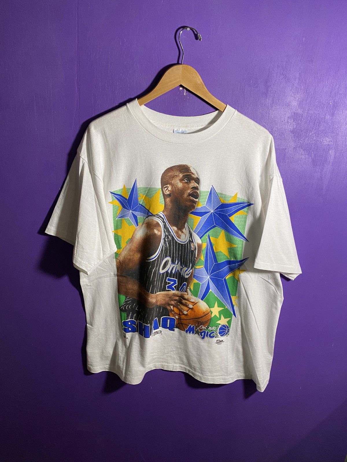 Salem Sportswear Vintage 90s Salem SHAQ orlando magic photo player tee Size US XL / EU 56 / 4 - 1 Thumbnail