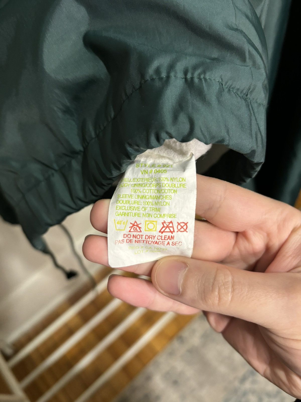 Vintage Vintage 1990s Green Varsity Windbreaker Jacket Size US L / EU 52-54 / 3 - 4 Thumbnail