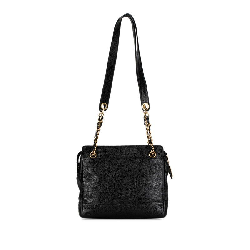 Chanel Chanel Chanel Caviar Skin Coco Mark Chain Shoulder Bag Leather Shoulder Bag in Very Good Condition Size ONE SIZE - 1 Thumbnail
