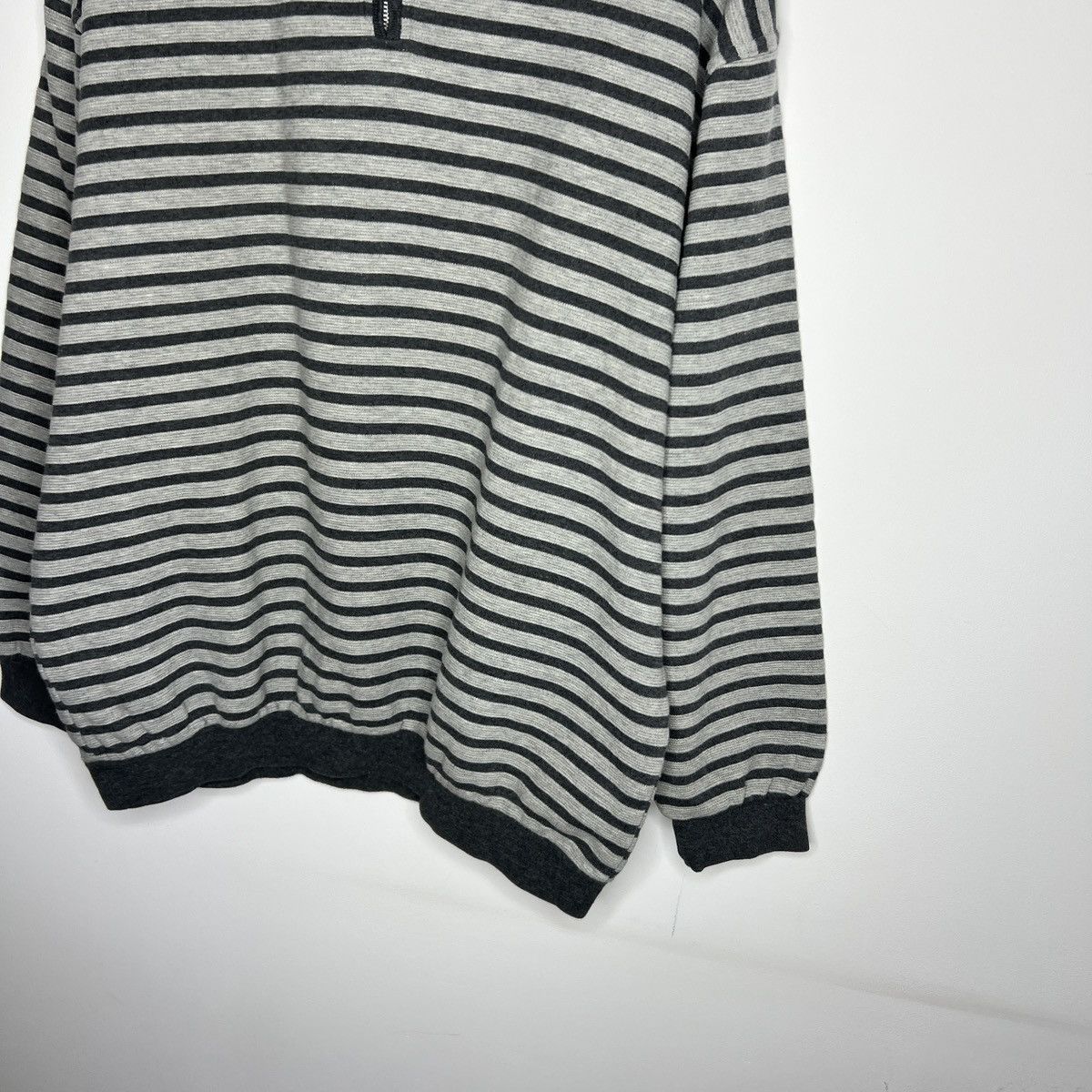 Yves Saint Laurent Vintage YSL Yves Saint Laurent Sweatshirt Half Zip Grey 90s Size US L / EU 52-54 / 3 - 2 Thumbnail