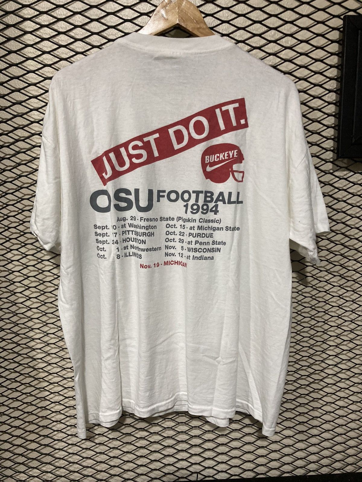 image of Nike Buckeye 1994 Shirt in White, Men's (Size XL)