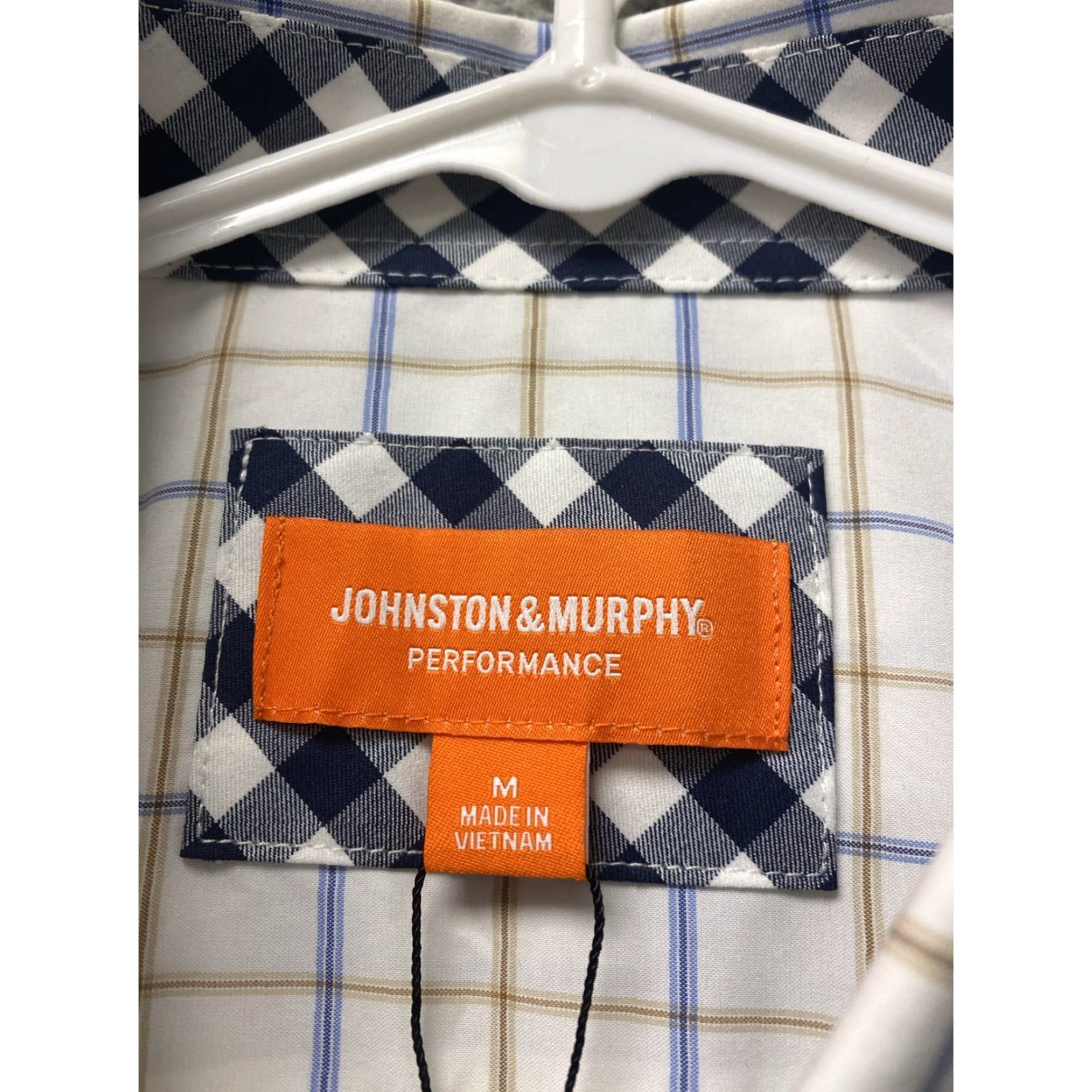 Johnston & Murphy Johnston Murphy Mens Performance Long Sleeve Button M Plaid Lightweight /60-51 Shirt Regular Mens Size US M / EU 48-50 / 2 - 5 Thumbnail