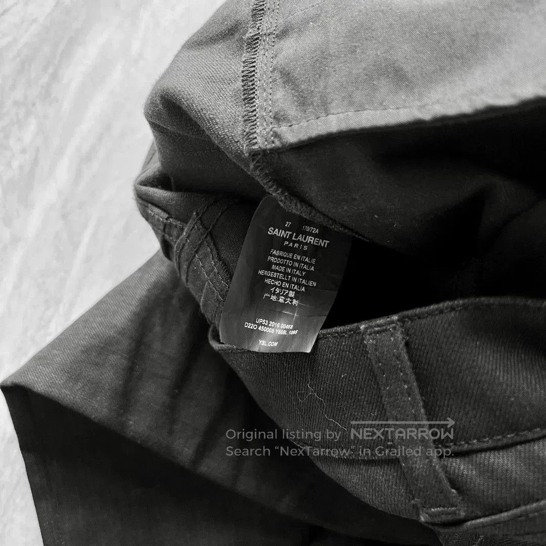 Saint Laurent Paris Saint Laurent 16SS Distressed Black Jeans. Size US 27 - 8 Thumbnail