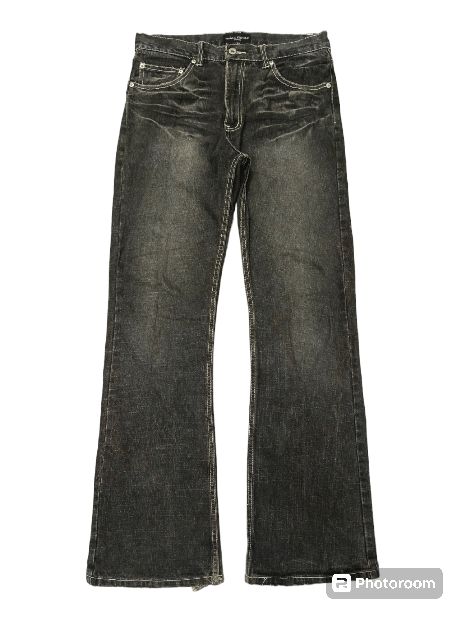 Japanese Brand SICK FLARE DENIMVDES FREE BEAT HONORABLE DENIM PANTS Size US 31 - 1 Thumbnail
