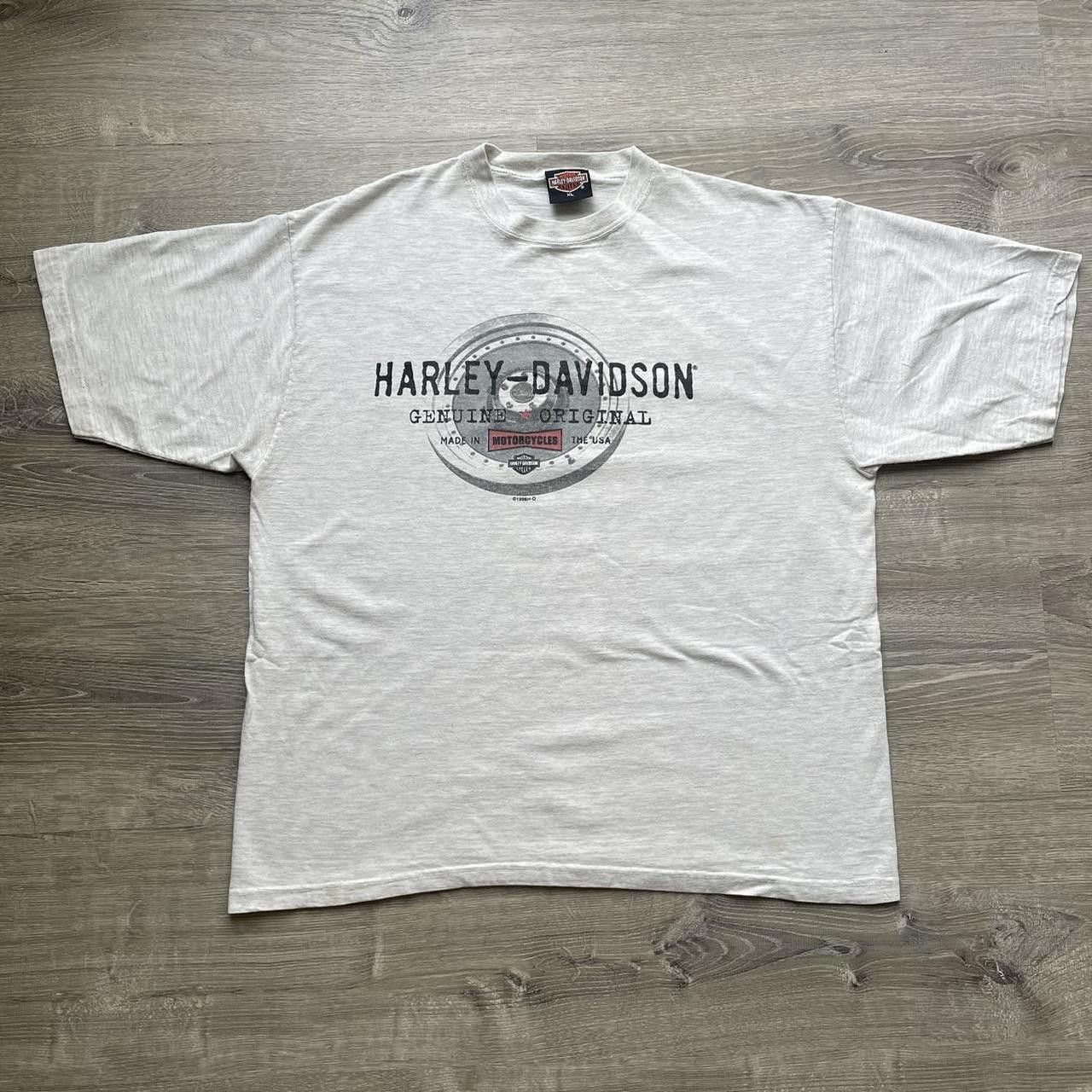 Harley Davidson × Vintage Vintage 90s Harley Davidson Classic White Single Stitch Tee Size US XL / EU 56 / 4 - 1 Thumbnail