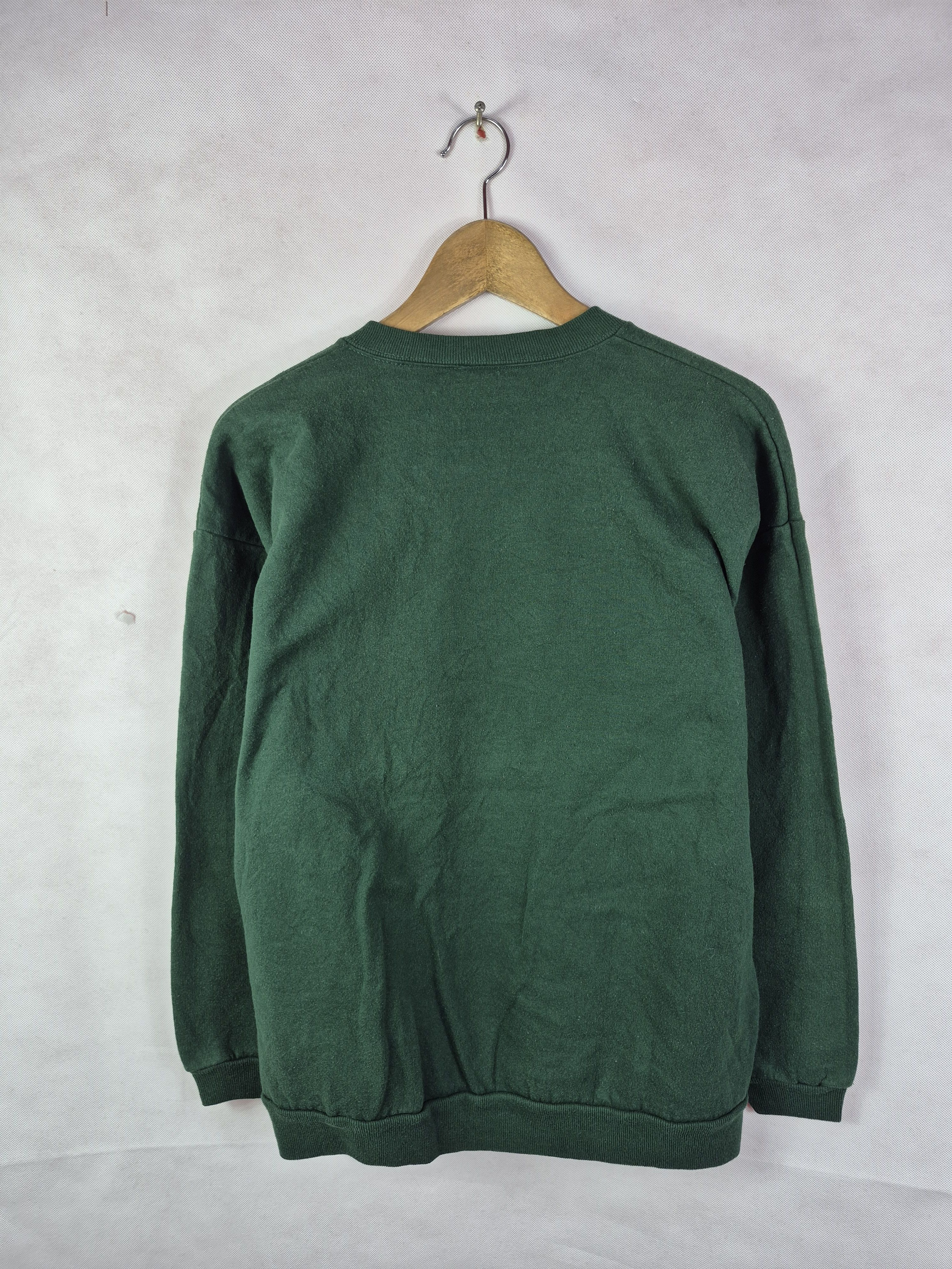 Vintage 🔥 Vintage Plain Green Sweatshirt Pullover Jumper Size US L / EU 52-54 / 3 - 5 Thumbnail