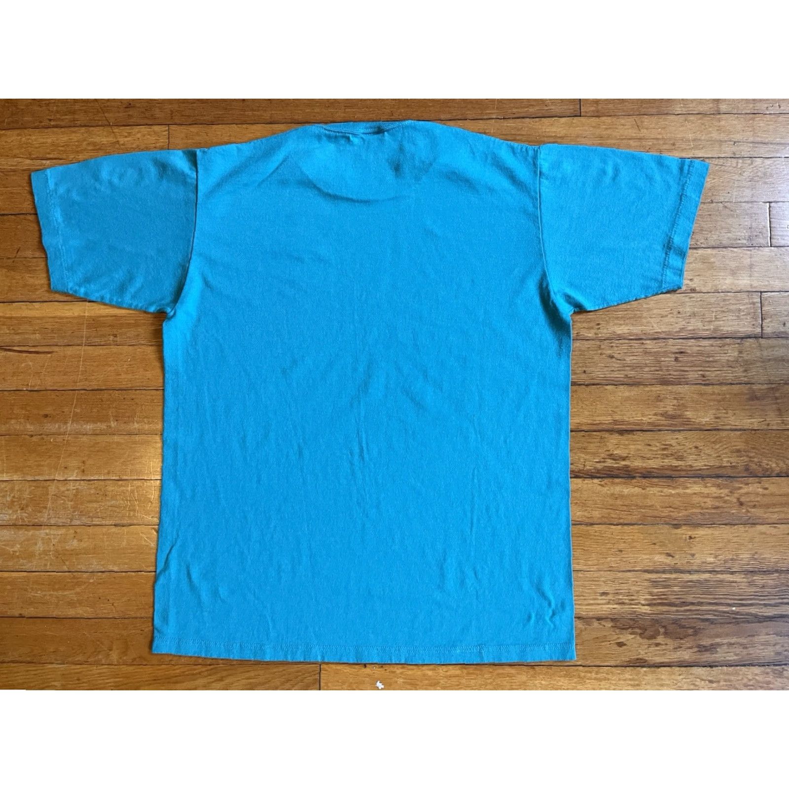 Jerzees VINTAGE Funny Shopping Shirt L Blue 90s Size L / US 10 / IT 46 - 7 Thumbnail