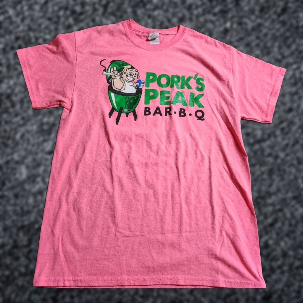 Gildan Gildan Funny BBQ T-Shirt Adult Medium Pink Double-Sided Graphic Tee Food & Drink Theme Mens Size US M / EU 48-50 / 2 - 1 Thumbnail