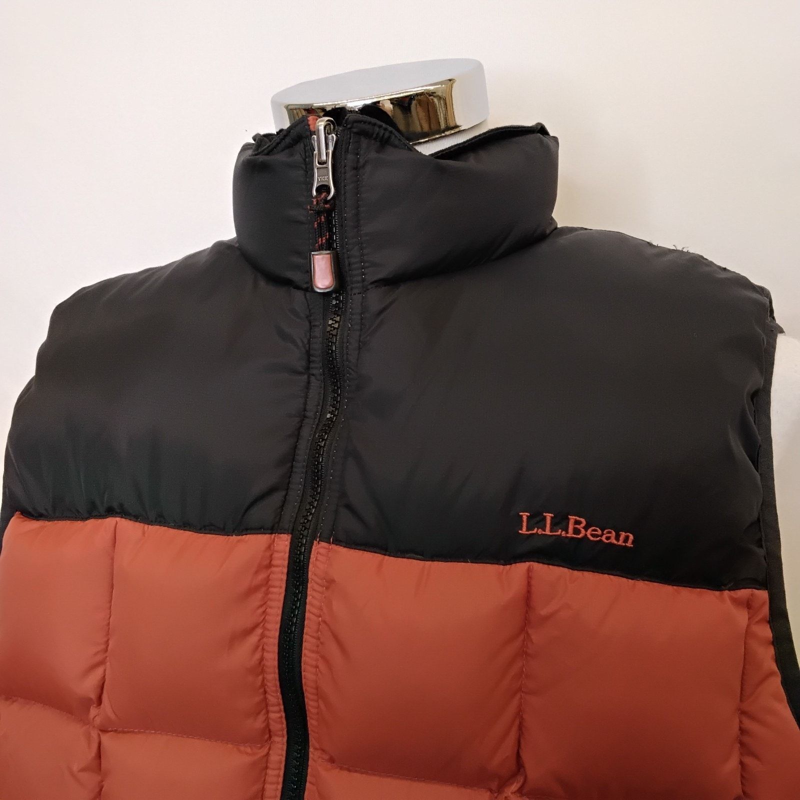 L.L. Bean L.L. Bean Down Puffer Vest Men's XLT Orange Black Stain Size US XL / EU 56 / 4 - 4 Thumbnail