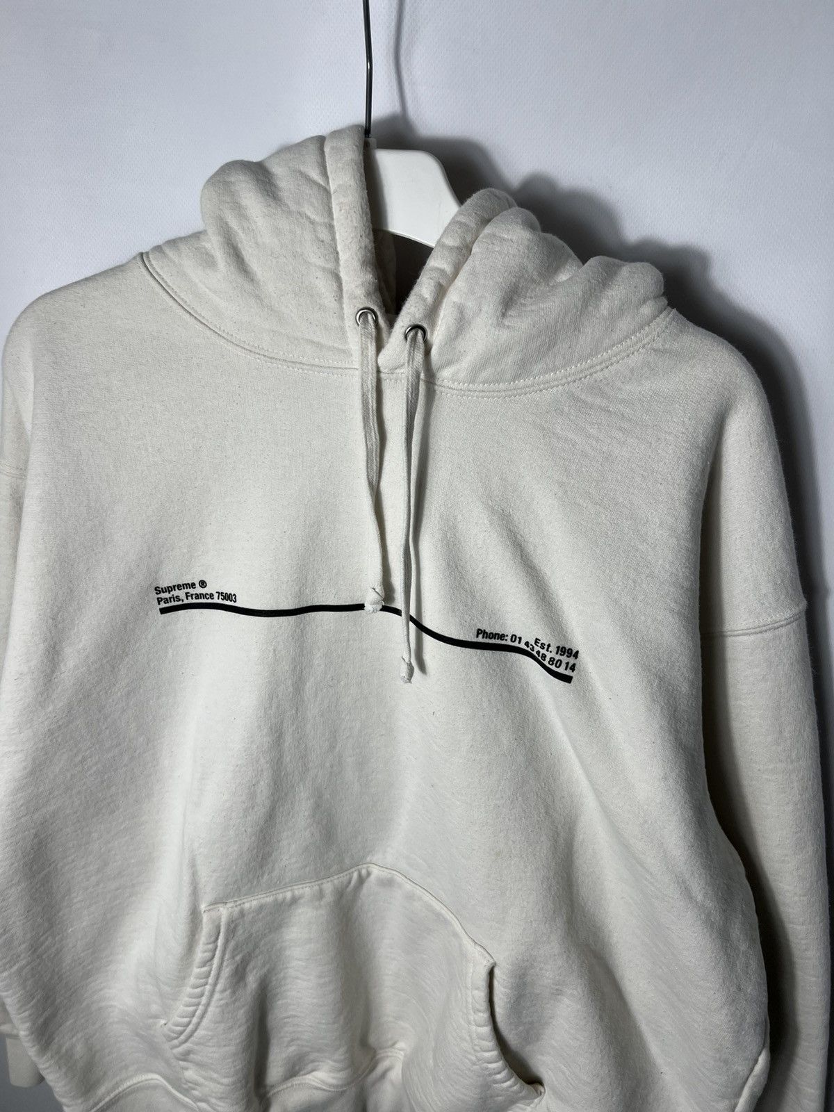 Supreme Y2k streetwear sk8 Supreme Paris France Cream Hoodie Size US L / EU 52-54 / 3 - 2 Thumbnail
