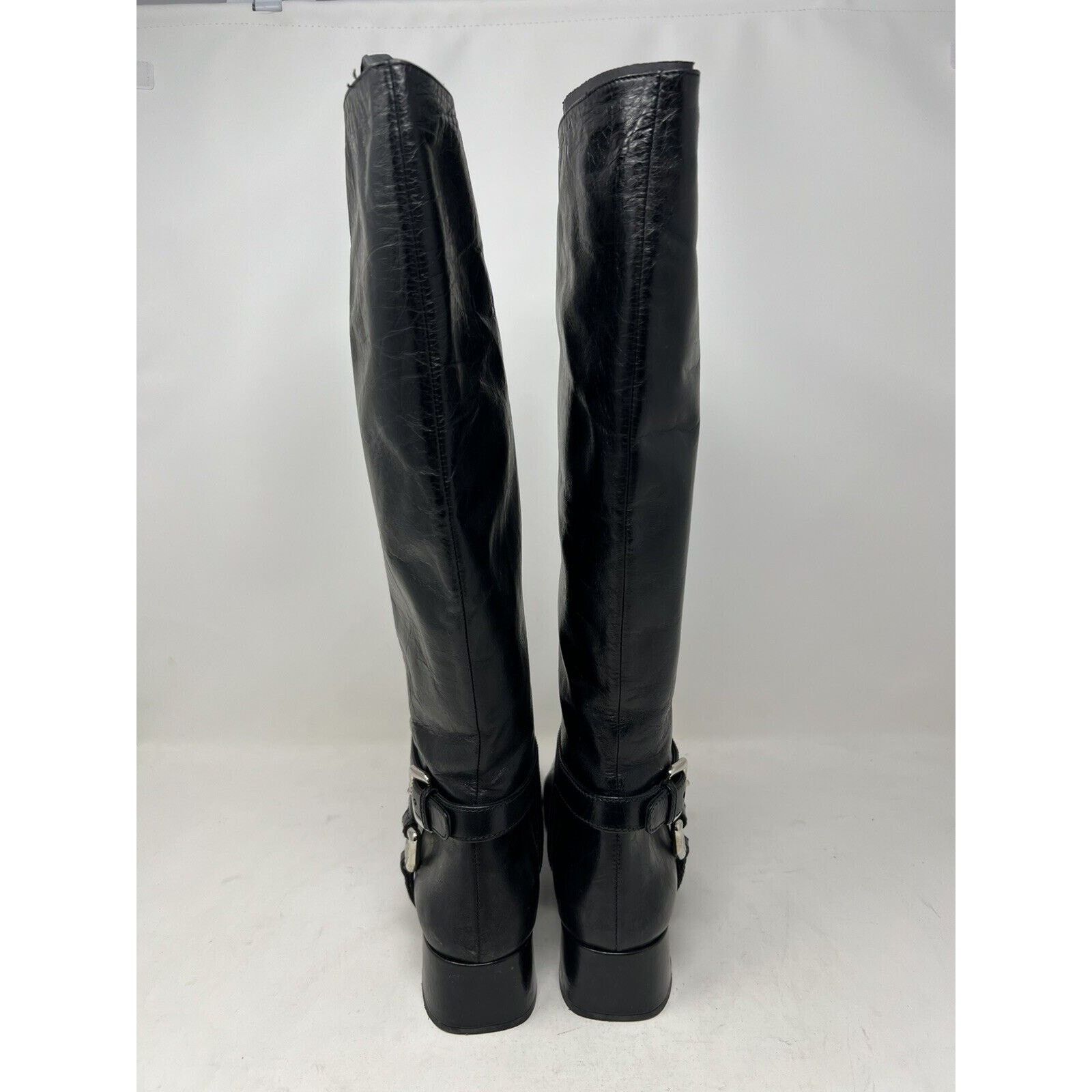 Prada PRADA CAVALIERE Black 2011 Knee High Harness SHOES BOOTS 39 Size US 8 / IT 38 - 4 Thumbnail