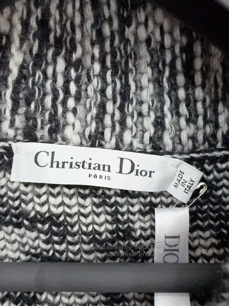 Dior Dior Black and white jacquard cardigan coat Size M / US 6-8 / IT 42-44 - 3 Thumbnail