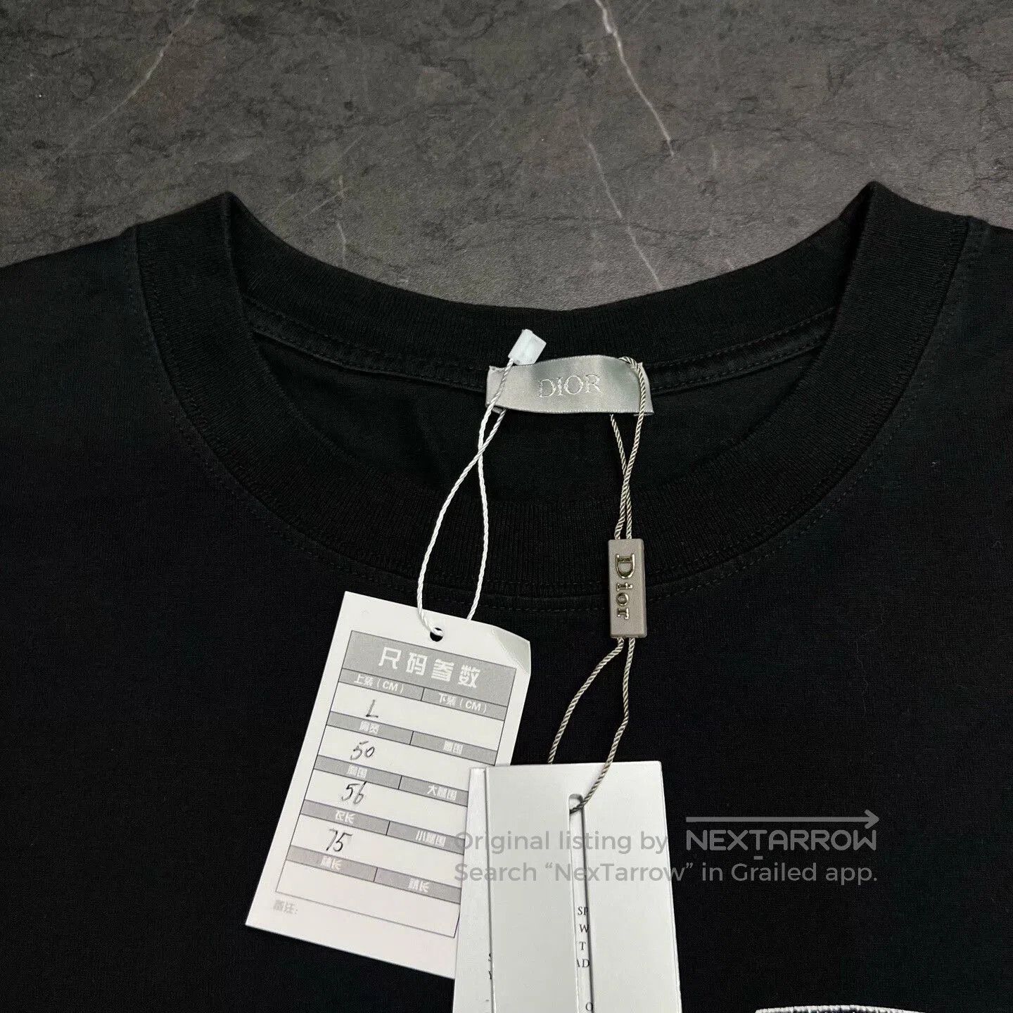 Dior dior black short sleeve velvet print tee. Size US L / EU 52-54 / 3 - 4 Thumbnail