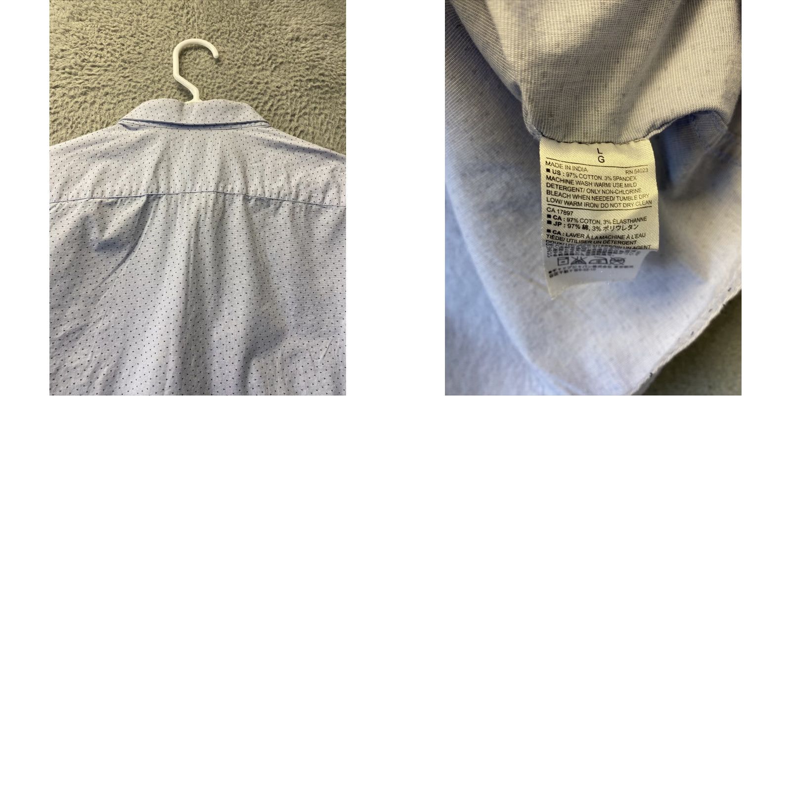 Banana Republic Banana Republic Slim Fit Button-Up Shirt L Long Sleeve Blue Dot Mens Size US L / EU 52-54 / 3 - 8 Thumbnail