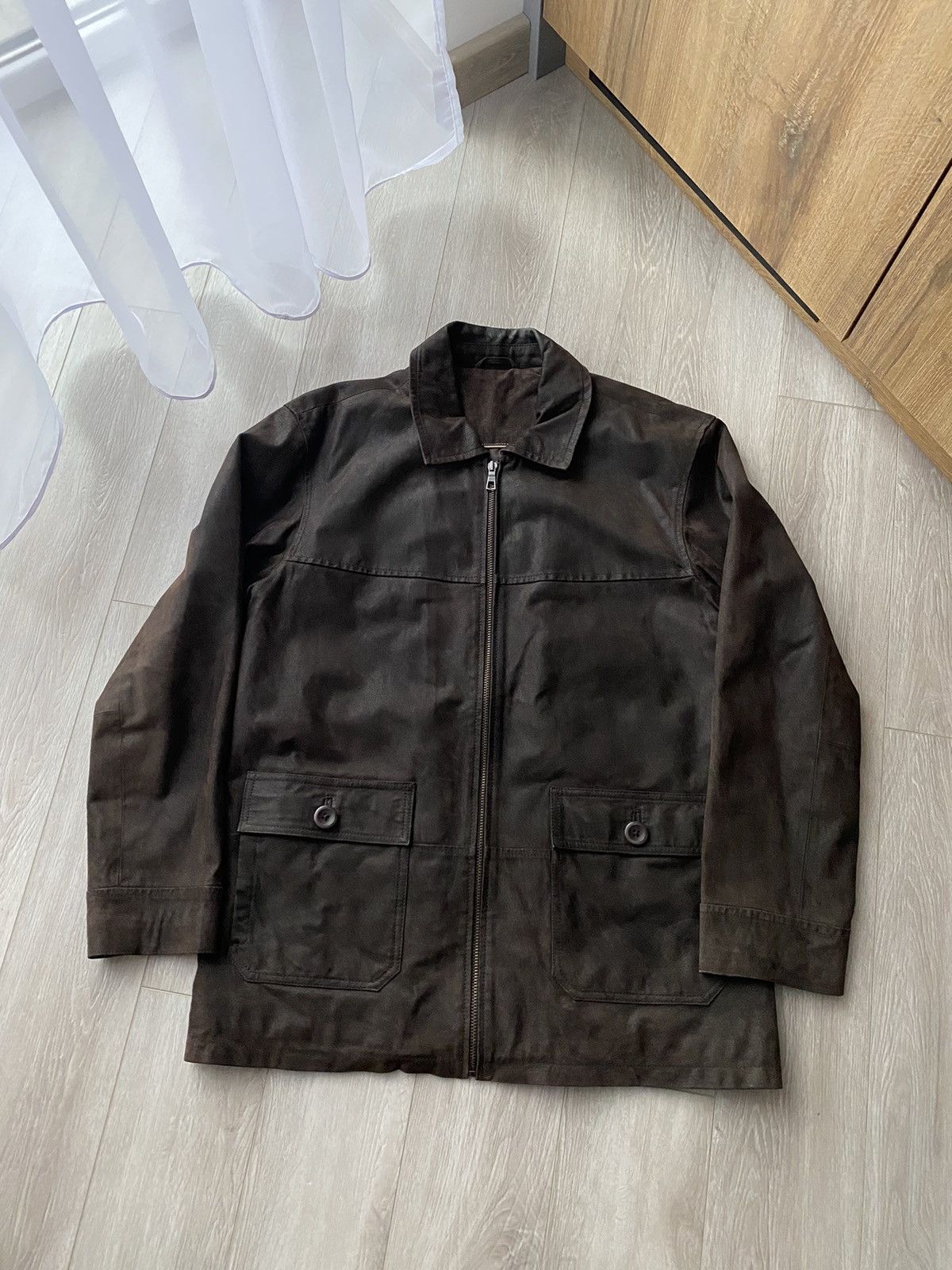 Vintage Balmain Classics Leather Coat Jacket