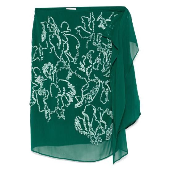 Dries Van Noten DRIES VAN NOTEN Women Mid Skirts 1487 010843 604 GREEN Size 28" / US 6 / IT 42 - 1 Thumbnail