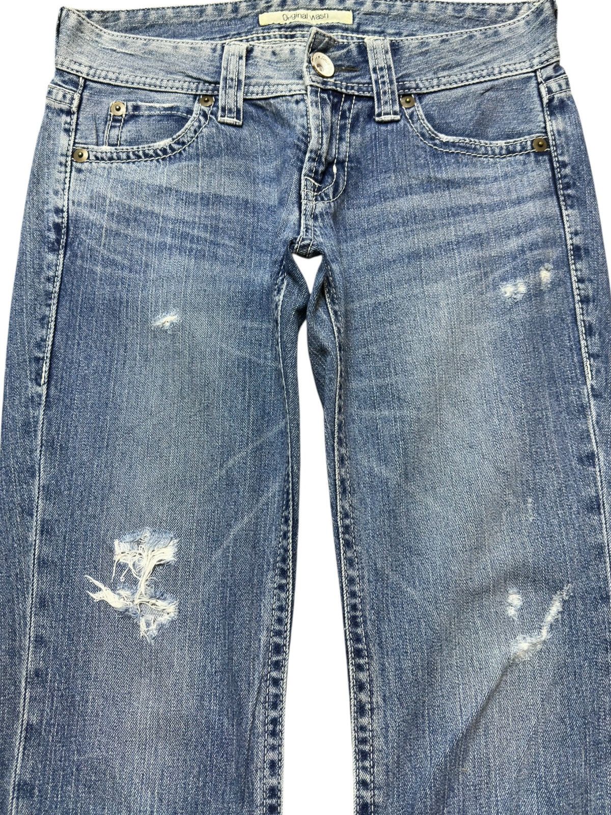 Uniqlo Vintage Uniqlo Flare Grunge Ripped Distressed Denim Size US 31 - 2 Thumbnail