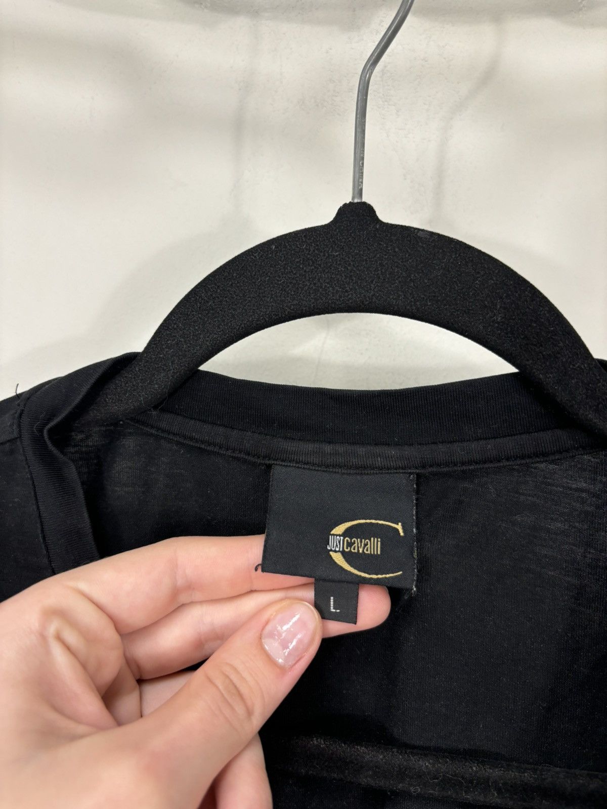 Just Cavalli Just Cavalli Women’s Big Eagle Logo Luxury Black T-Shirt Tee Size L / US 10 / IT 46 - 7 Thumbnail