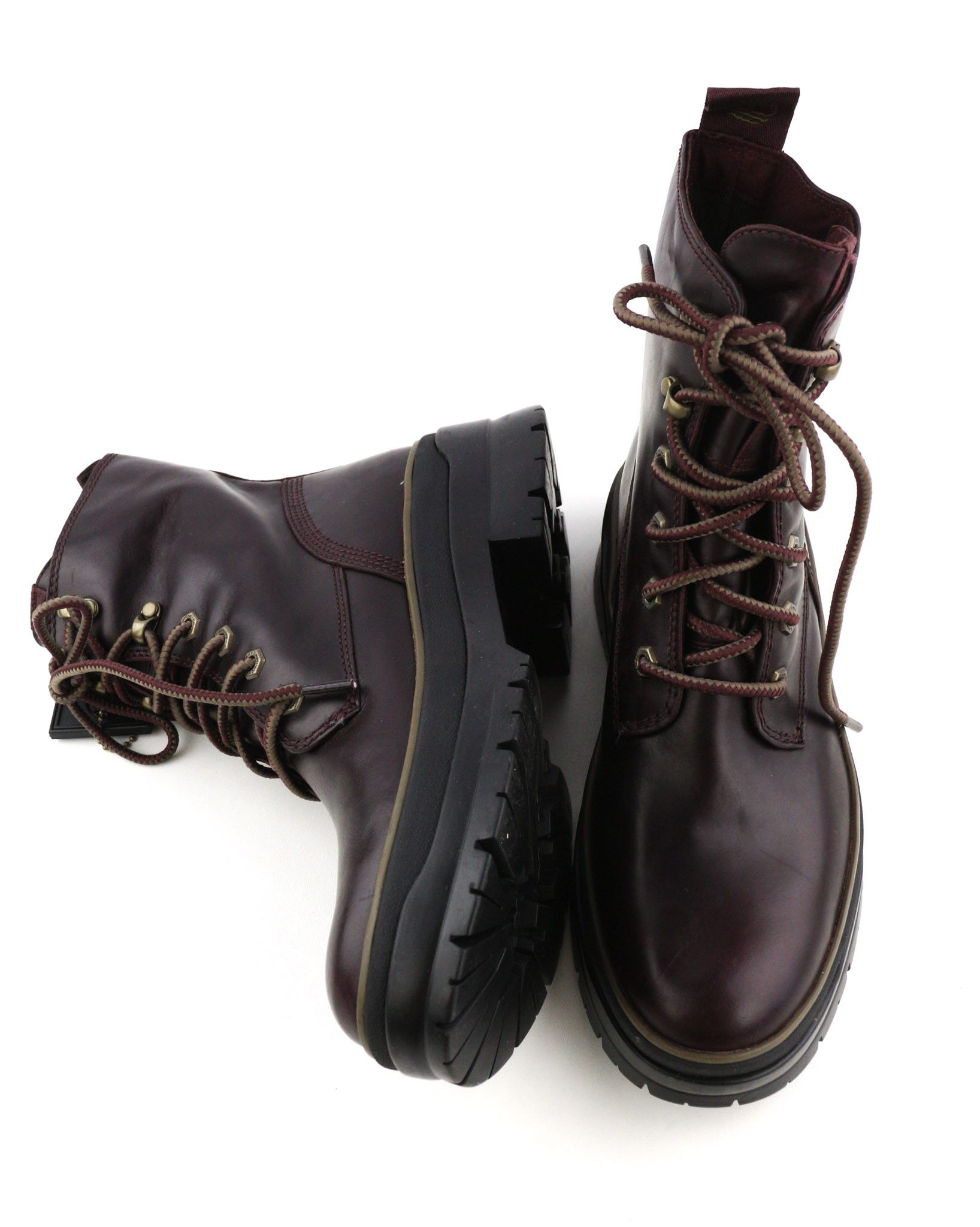 Timberland A2F7G UK7/7.5 Dark Leather Mid Top Lace Shoes 82398 Size US 9.5 / IT 39.5 - 7 Thumbnail
