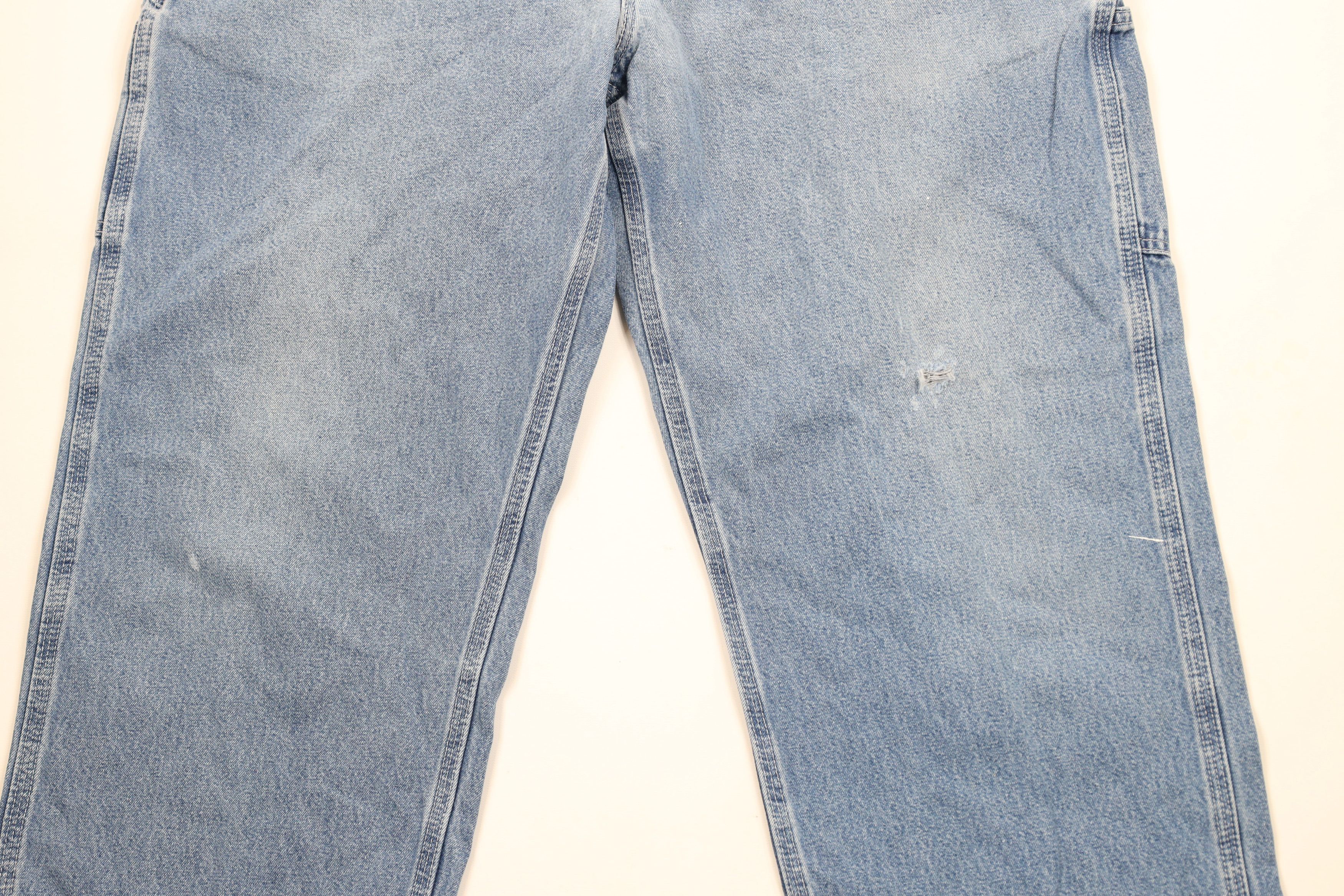 Carhartt × Vintage Vintage Carhartt Spell Out Wide Leg Dungaree Denim Jeans Size US 38 / EU 54 - 3 Thumbnail