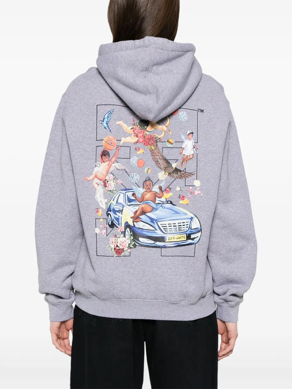 Off-White o1y1225 Hoodie in Gray Size S / US 4 / IT 40 - 4 Thumbnail