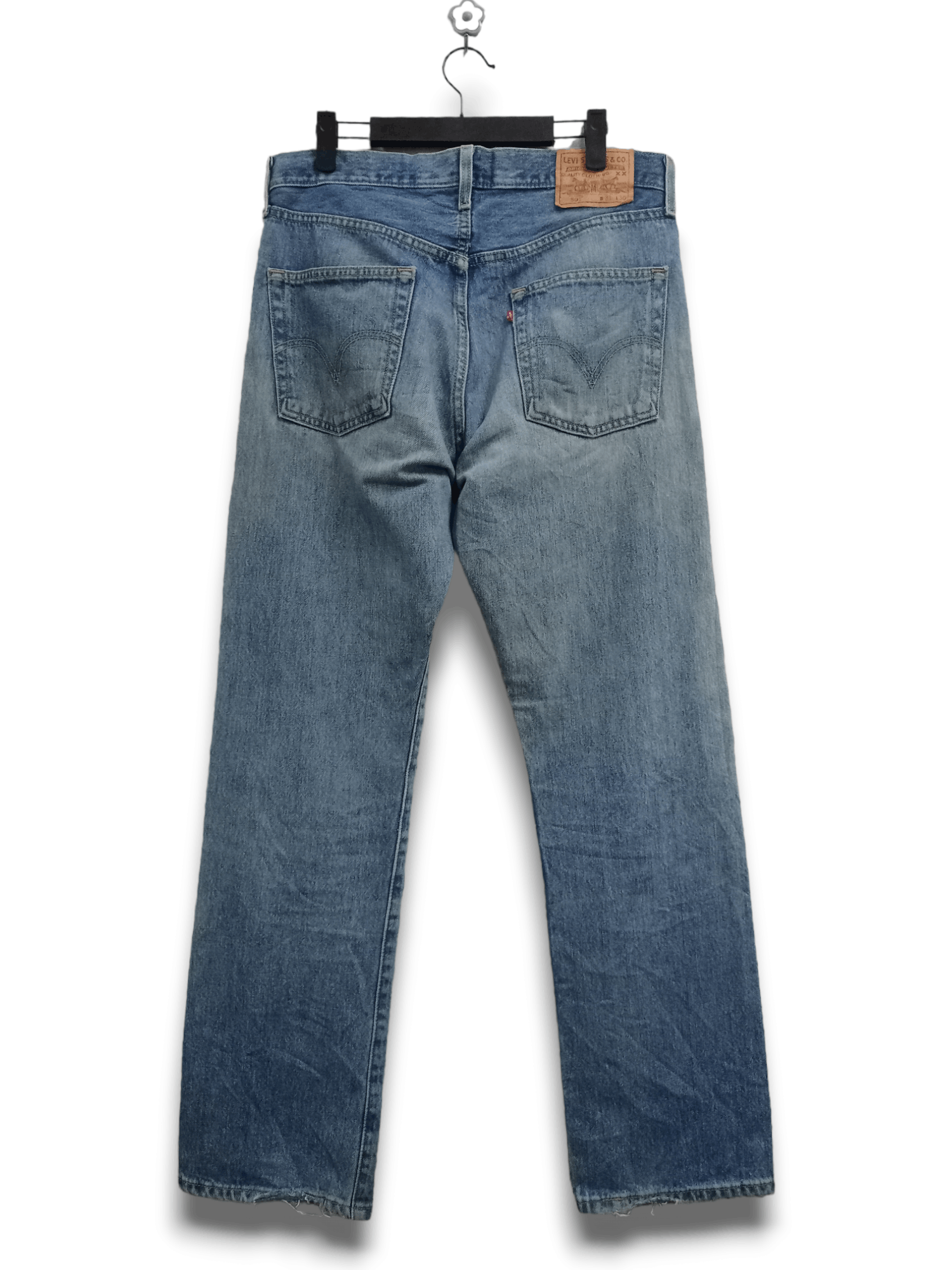 Levi's Vintage 90s Levis 501 Blue Wash Distressed Baggy Jeans 32x31 Size US 32 / EU 48 - 2 Thumbnail