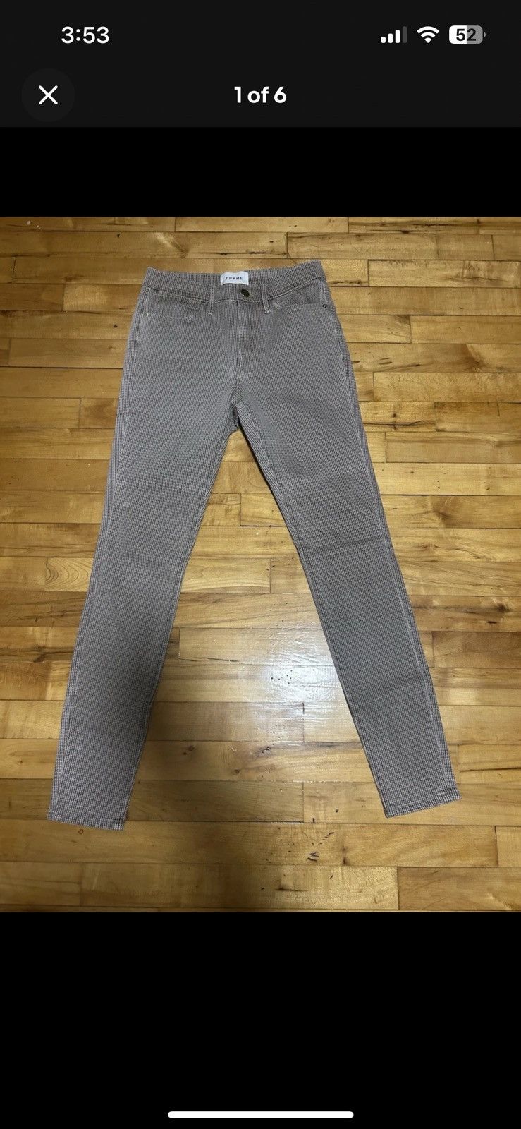 Frame Frame Denim le High Skinny Women's Jeans Plaid Pattern Size 26" / US 2 / IT 38 - 1 Thumbnail
