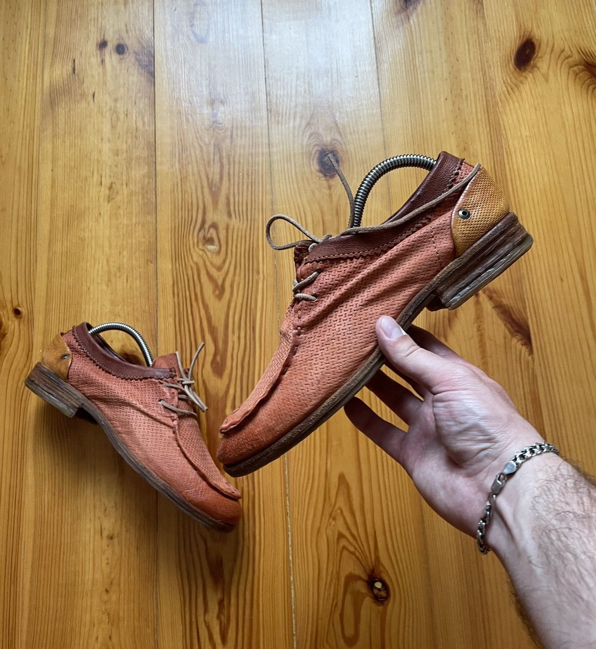 A.S.98 A.S.98 Leather Boat Reddish Brown Loafers Air Step Size US 8 / EU 41 - 4 Thumbnail