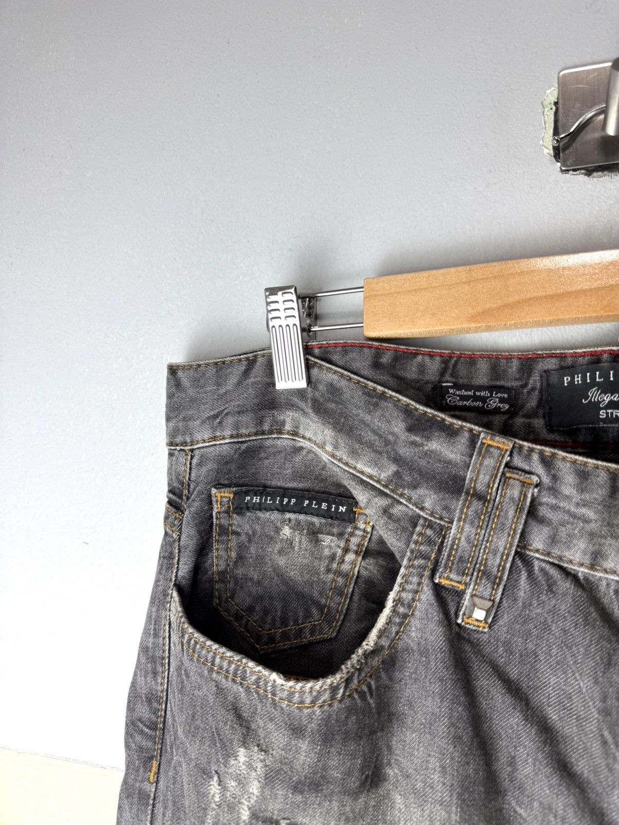 Philipp Plein Vintage Philipp Plein Metal Skul Denim Pants If Six Was Nine Size US 33 - 12 Thumbnail