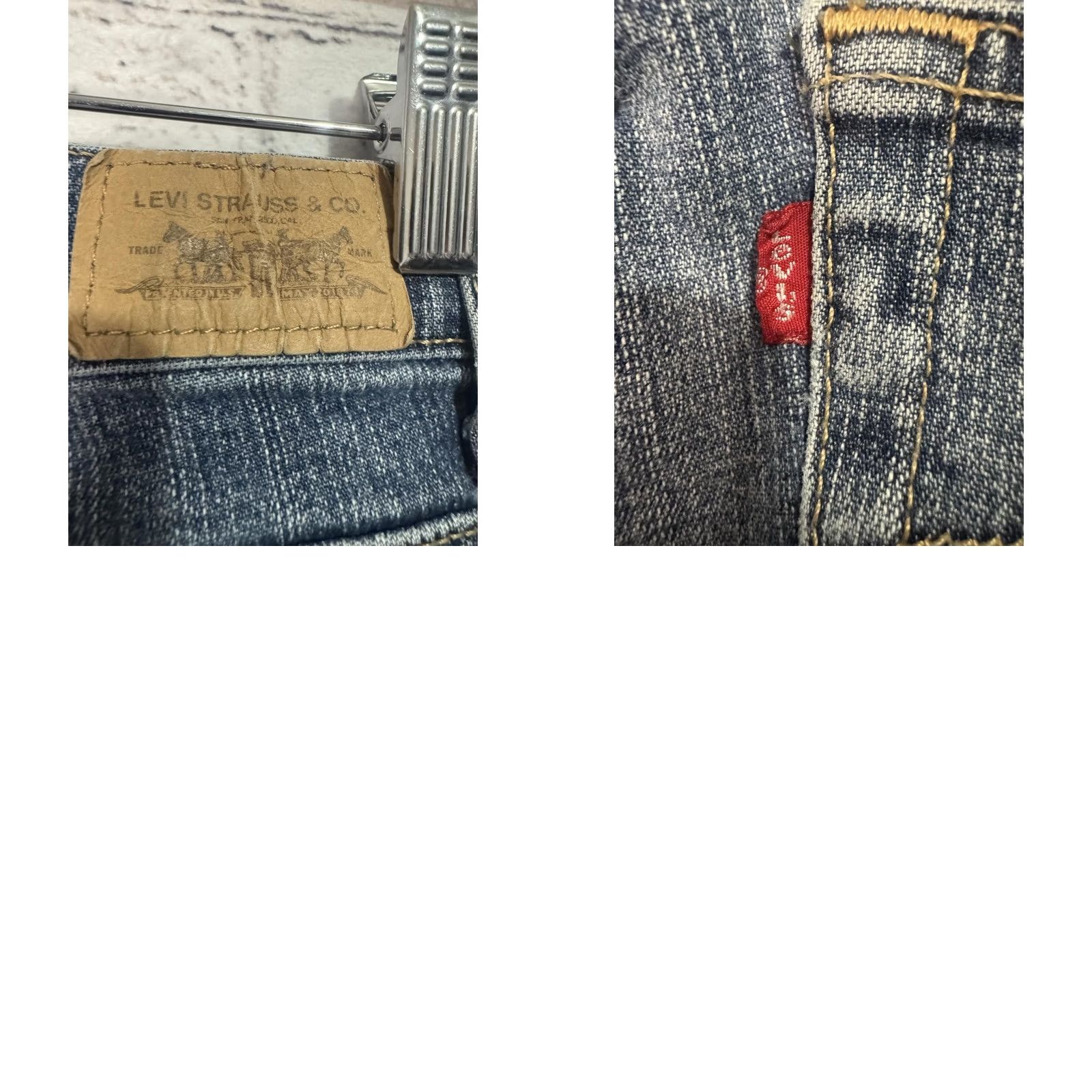 Levi's Levi's Relaxed Boot Cut Jeans 550 Women 6 Blue Denim 25x28 Regular Inseam 28 Matrix Button Fly Comfort Stretch Size 42" / US 20 - 8 Thumbnail