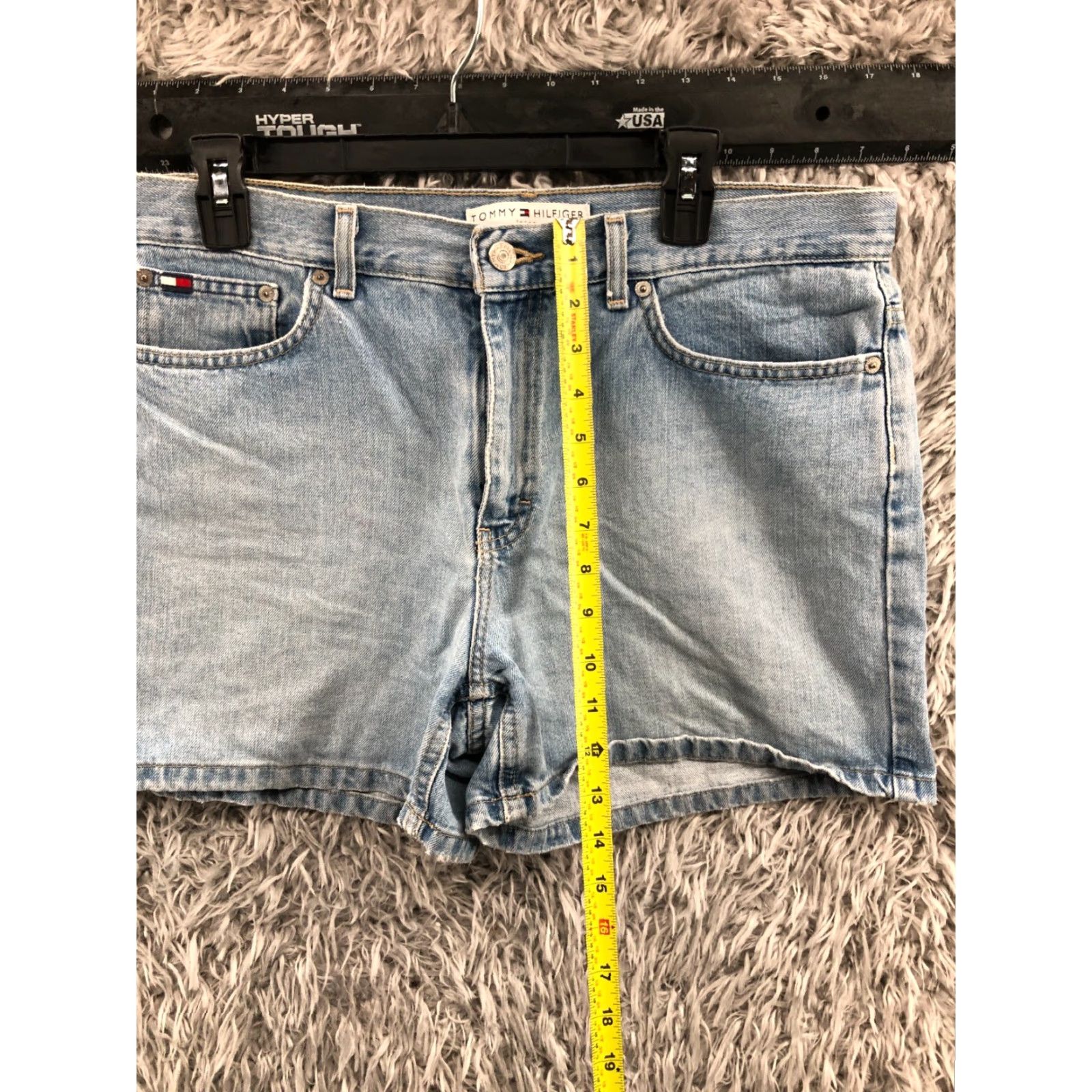 Tommy Hilfiger Tommy Hilfiger Boyfriend Shorts Womens Size 12 Mid Rise Stone Blue Denim 5-Pocket Casual Men? Size 34" / US 12 / IT 48 - 3 Thumbnail