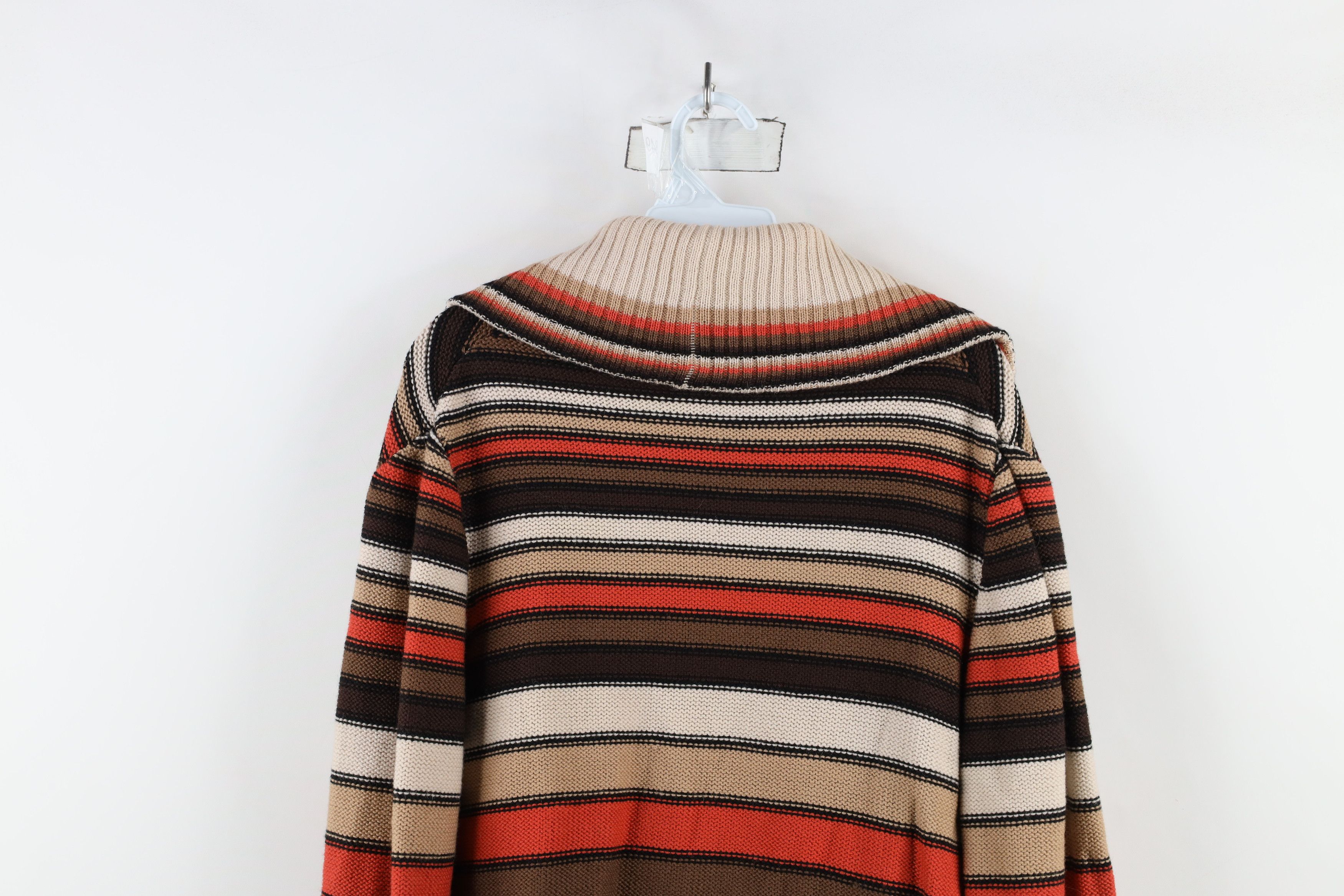 Vintage Deadstock Vintage 70s Mid Century Modern Wool Knit Sweater Size L / US 10 / IT 46 - 14 Thumbnail