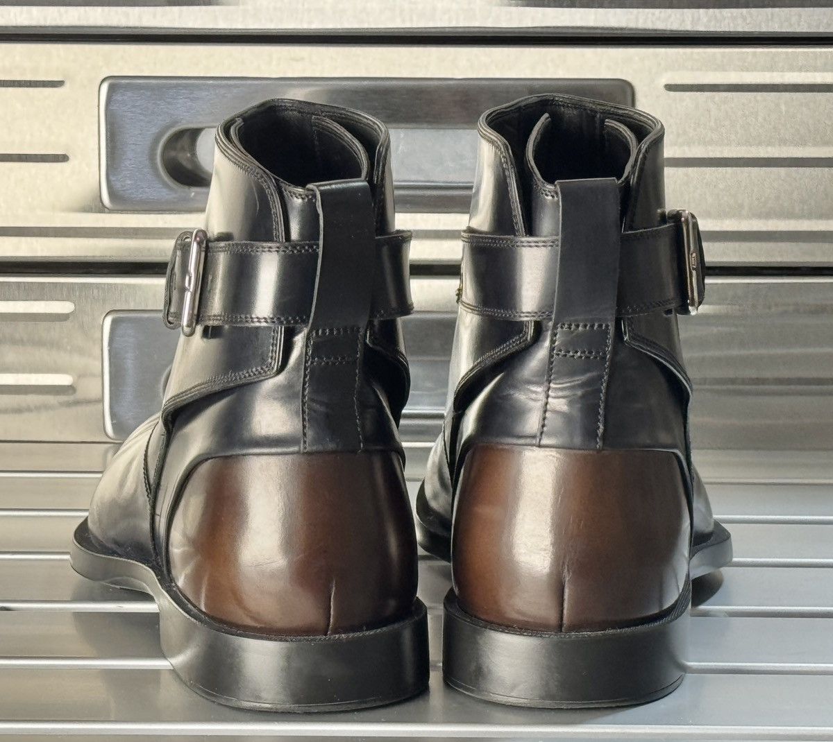 Dior DIOR MEN BLACK CALFSKIN BUCKLE BOOTS Sz US 6.5 Size US 6.5 / EU 39-40 - 6 Thumbnail