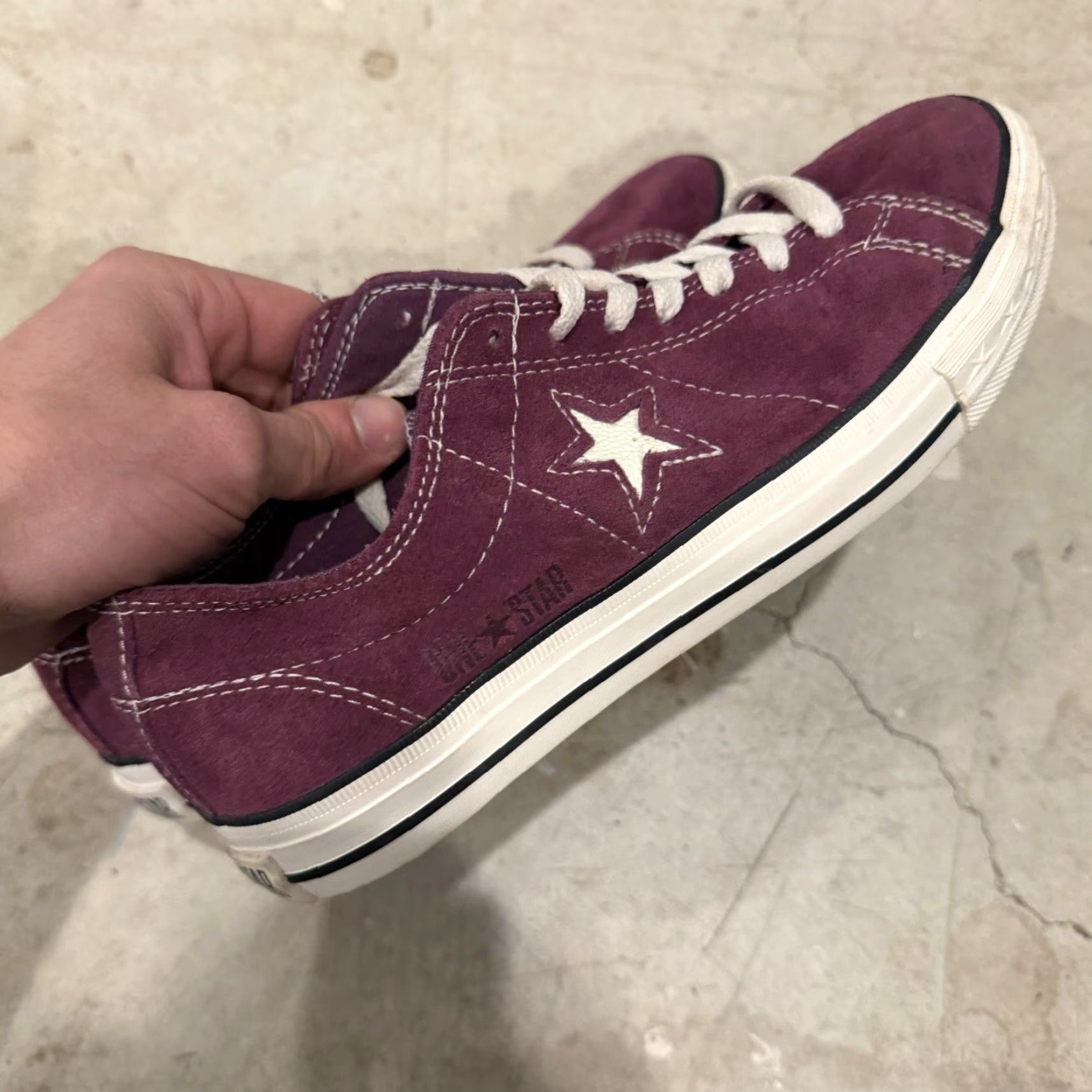 Converse Converse One Star Low Purple Plum Suede Womens Size 9.5 Sneaker Star Size US 8 / IT 38 - 4 Thumbnail