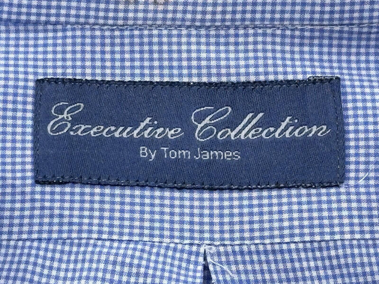 Tom James Tom James Executive Collection Tailored Oxford Blue Mens XL Size 44R - 6 Thumbnail