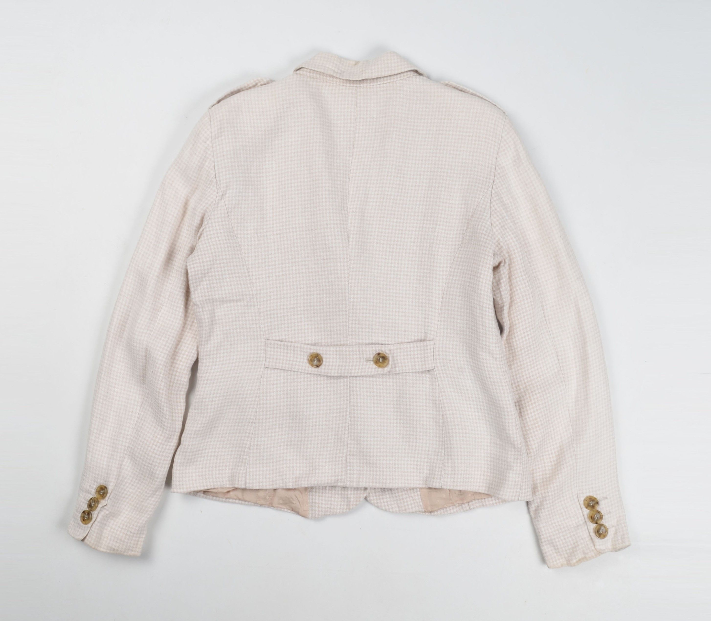 Weekend Max Mara Weekend Max Mara Linen 3 Button Houndstooth Blazer Jacket Size M / US 6-8 / IT 42-44 - 10 Thumbnail