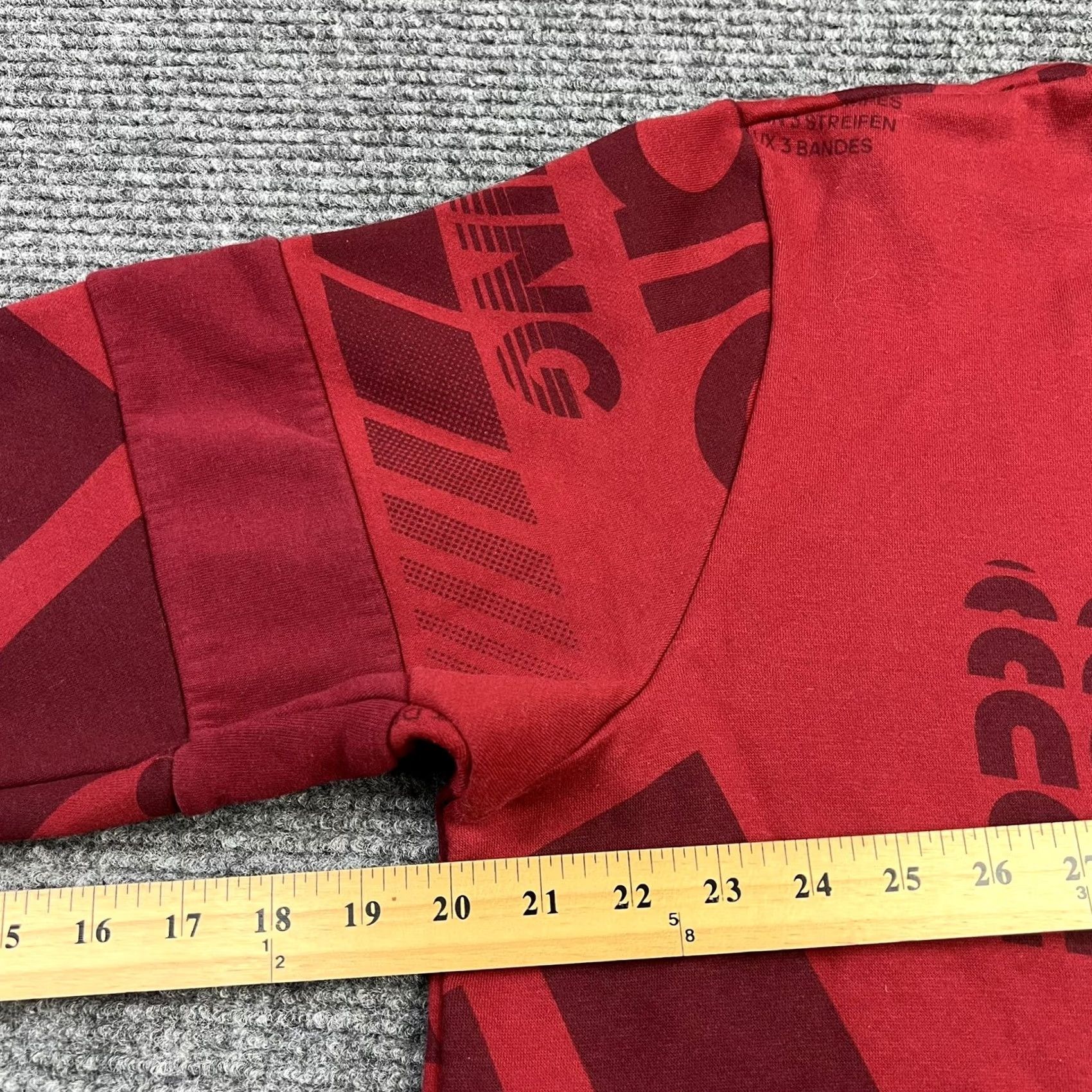 Adidas Adidas Red All Over Spellout Graphic Crewneck Sweatshirt Mens Large Size US L / EU 52-54 / 3 - 7 Thumbnail