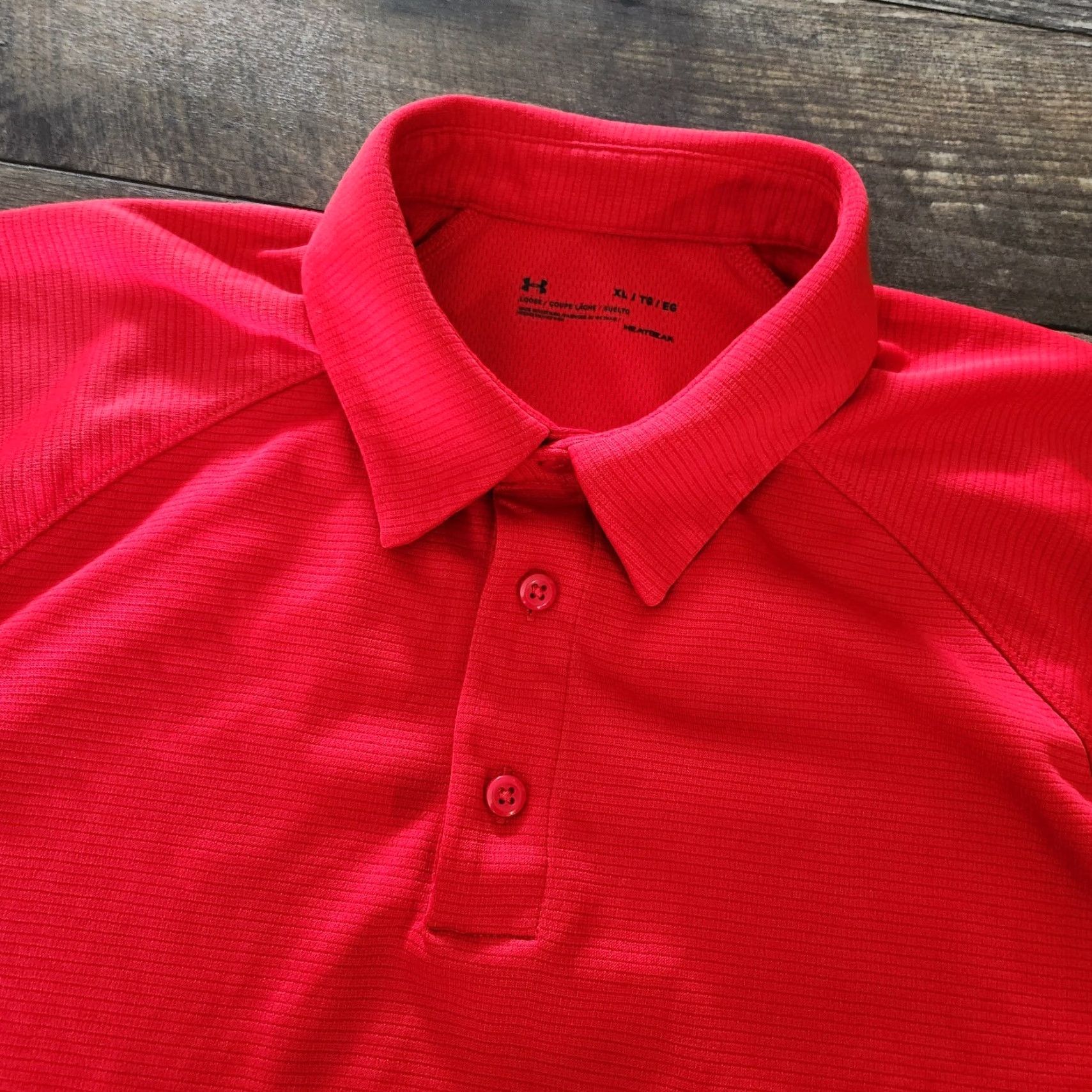 Under Armour Under Armour Polo Shirt XL Red Short Sleeve Collared HeatGear Moisture Wicking Logo Men's Polo Shirt XS? Size US XL / EU 56 / 4 - 3 Thumbnail
