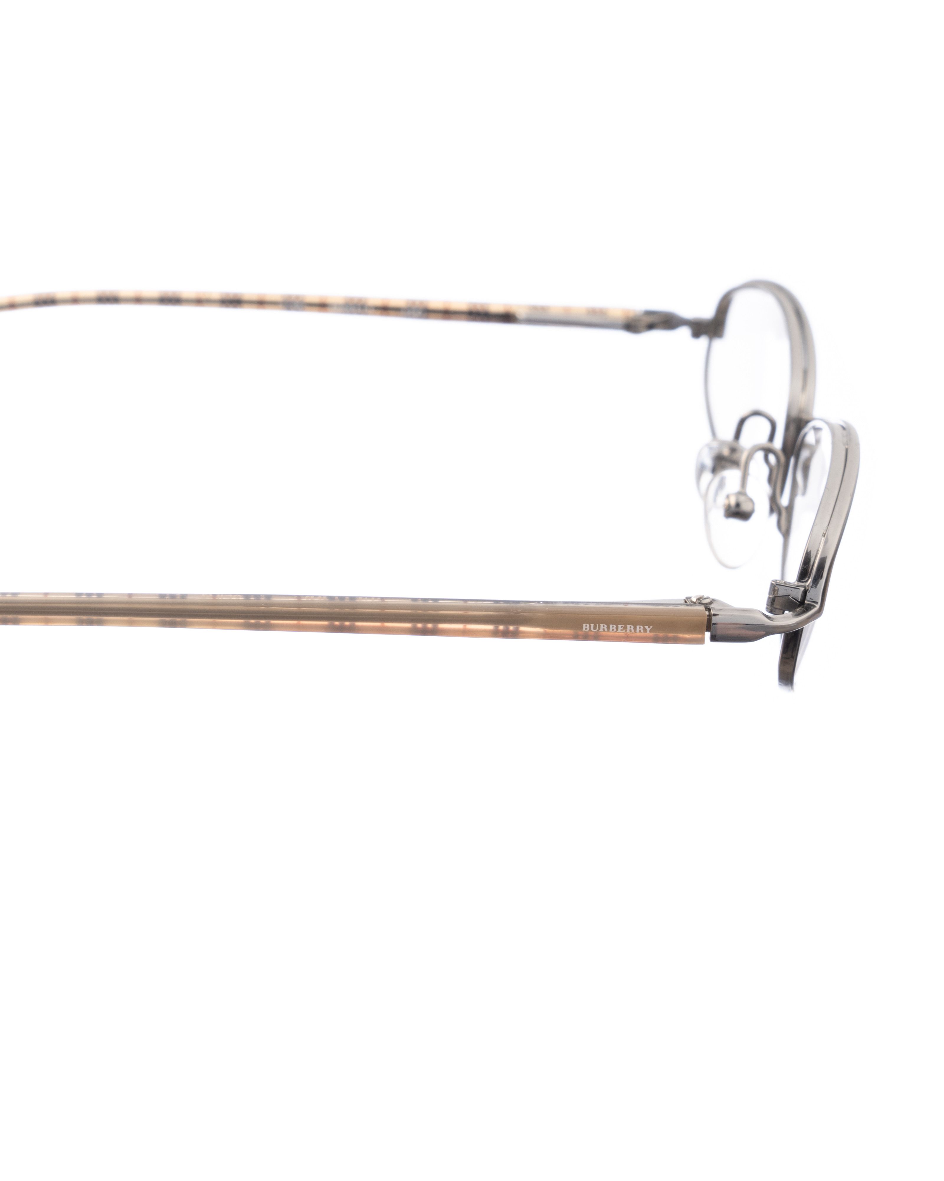 Burberry Burberry 00s Silver and Beige Checked Glasses Size ONE SIZE - 2 Thumbnail