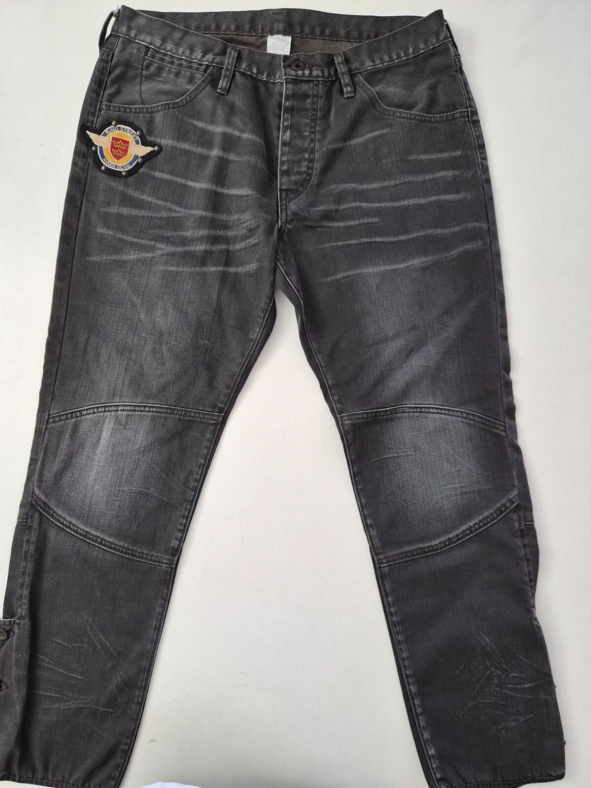 Rugby Ralph Lauren Rugby Ralph Lauren Men Moto Biker Jeans Washed Black Patch Size US 32 / EU 48 - 1 Thumbnail